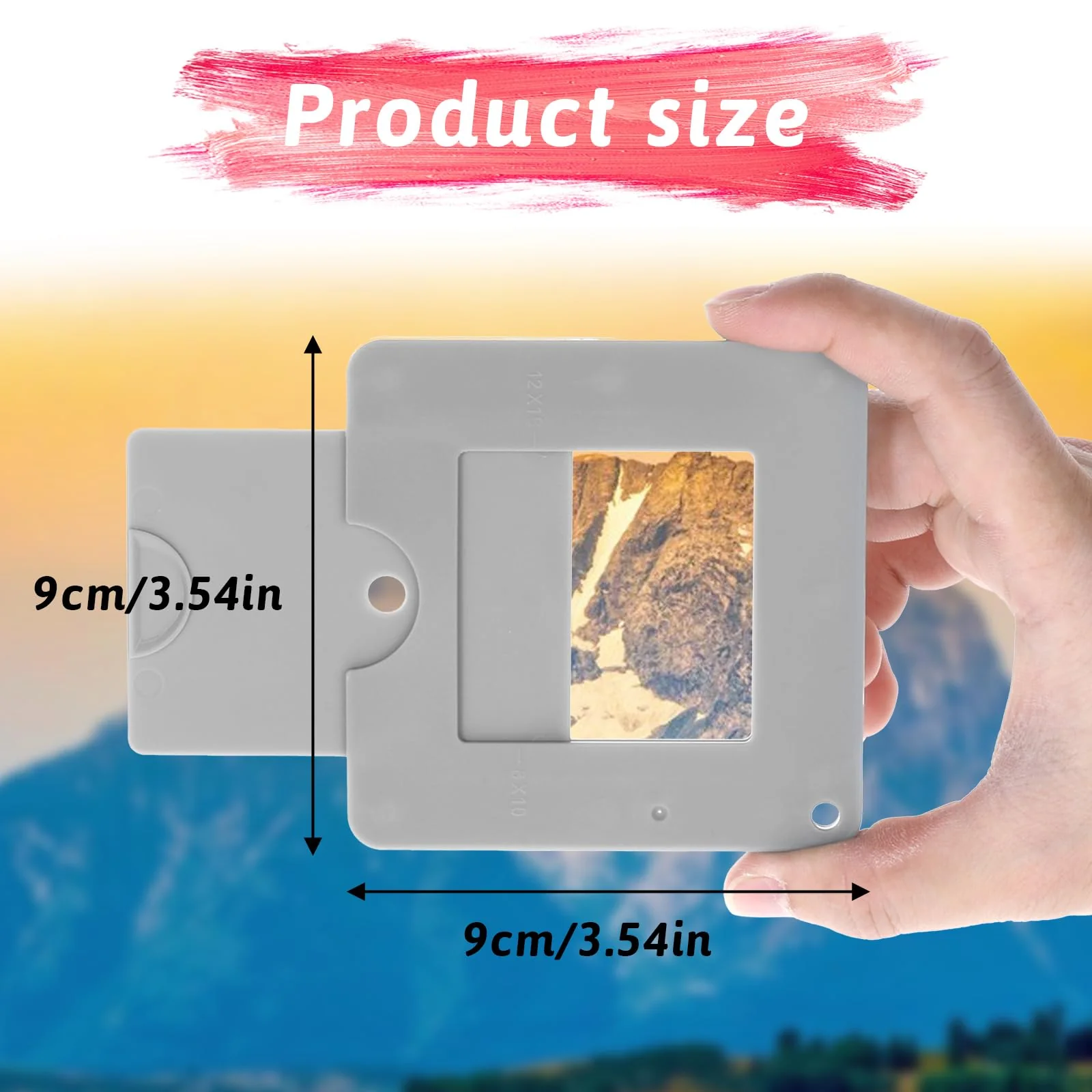 Artist Viewfinder, View Finder with Sliding Mechanism ABS Plastic Optical Viewfinder Color Isolation View Catcher Gray Artist Tool for Painting Drawing Sketching Photography - Image 2