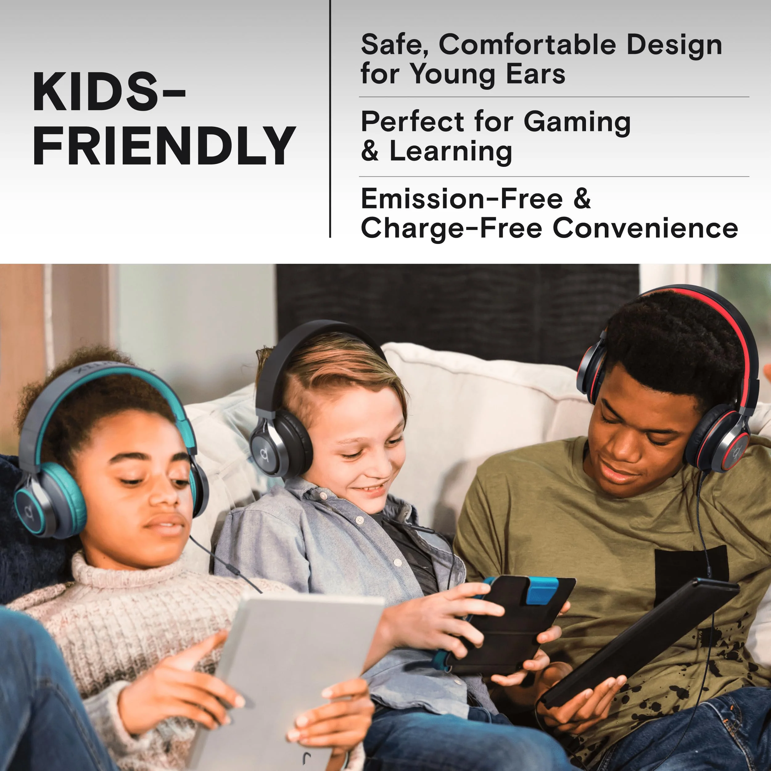 ARTIX CL750 On-Ear Headphones Wired with Mic — Noise Isolating Plug in Headphones, Computer Headphones with Microphone, Headphones for Laptop, Headphones Corded, Headphones with Cord (Aux Jack 3.5mm) Black - Image 6