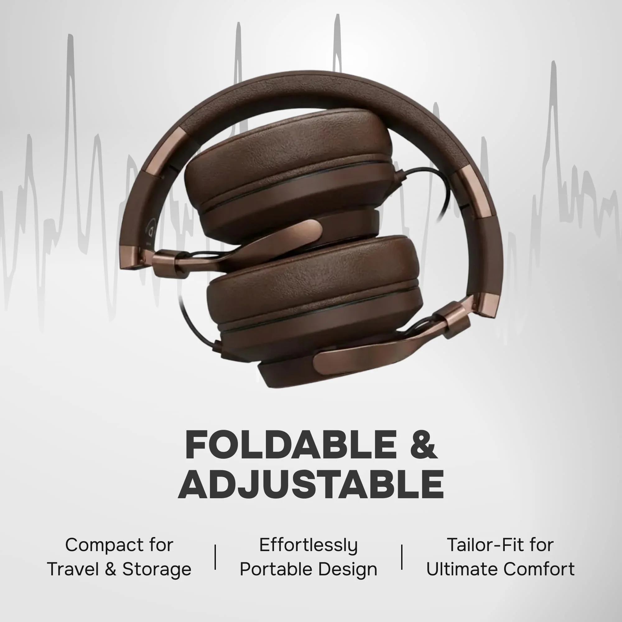 ARTIX Over Ear Headphones Wired with Microphone and Volume Control, Foldable Noise Isolating Headset with Deep Bass for School, Laptop, Computer, Chromebook, Tablet, Travel (3.5mm Jack) Mocha Mousse - Image 5