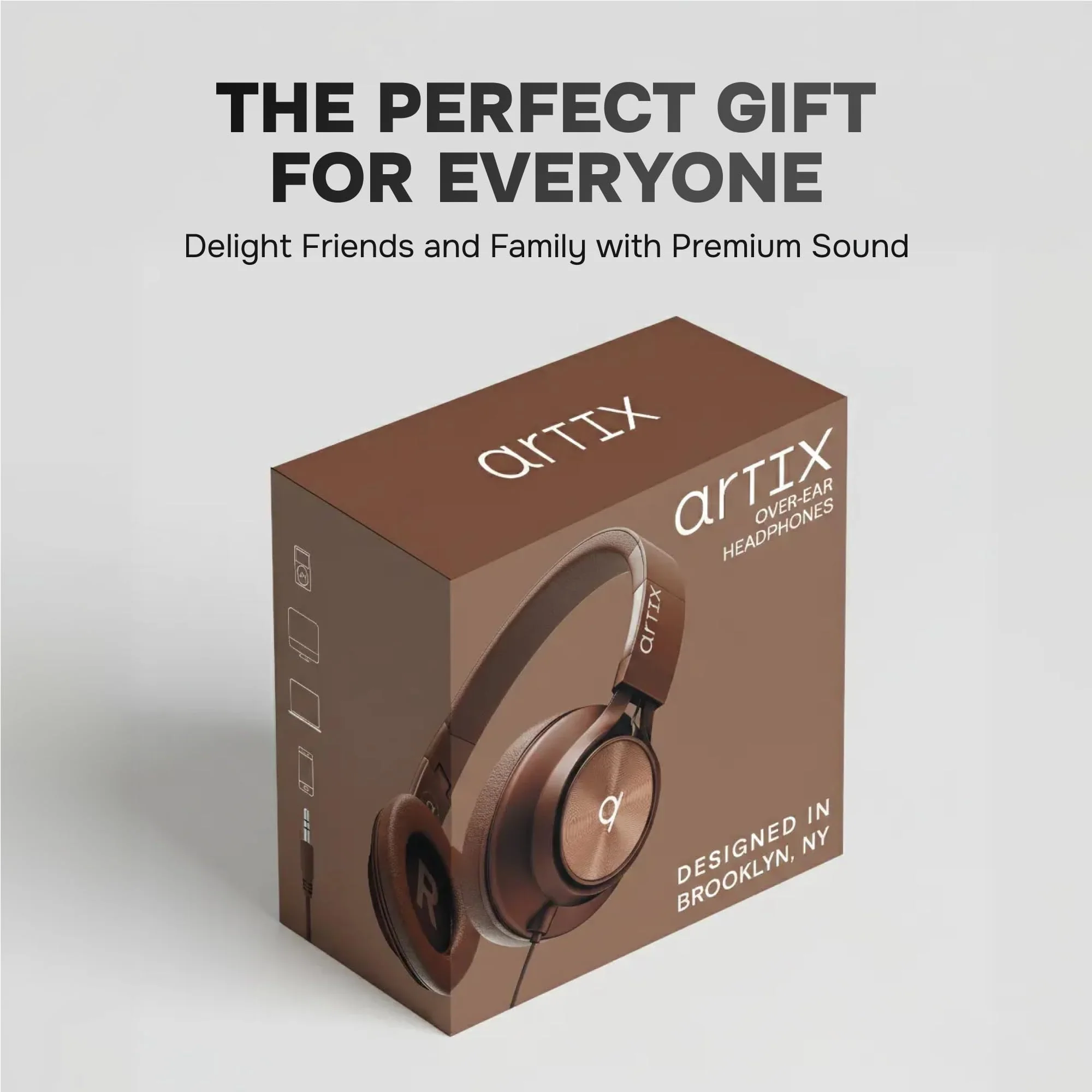 ARTIX Over Ear Headphones Wired with Microphone and Volume Control, Foldable Noise Isolating Headset with Deep Bass for School, Laptop, Computer, Chromebook, Tablet, Travel (3.5mm Jack) Mocha Mousse - Image 9