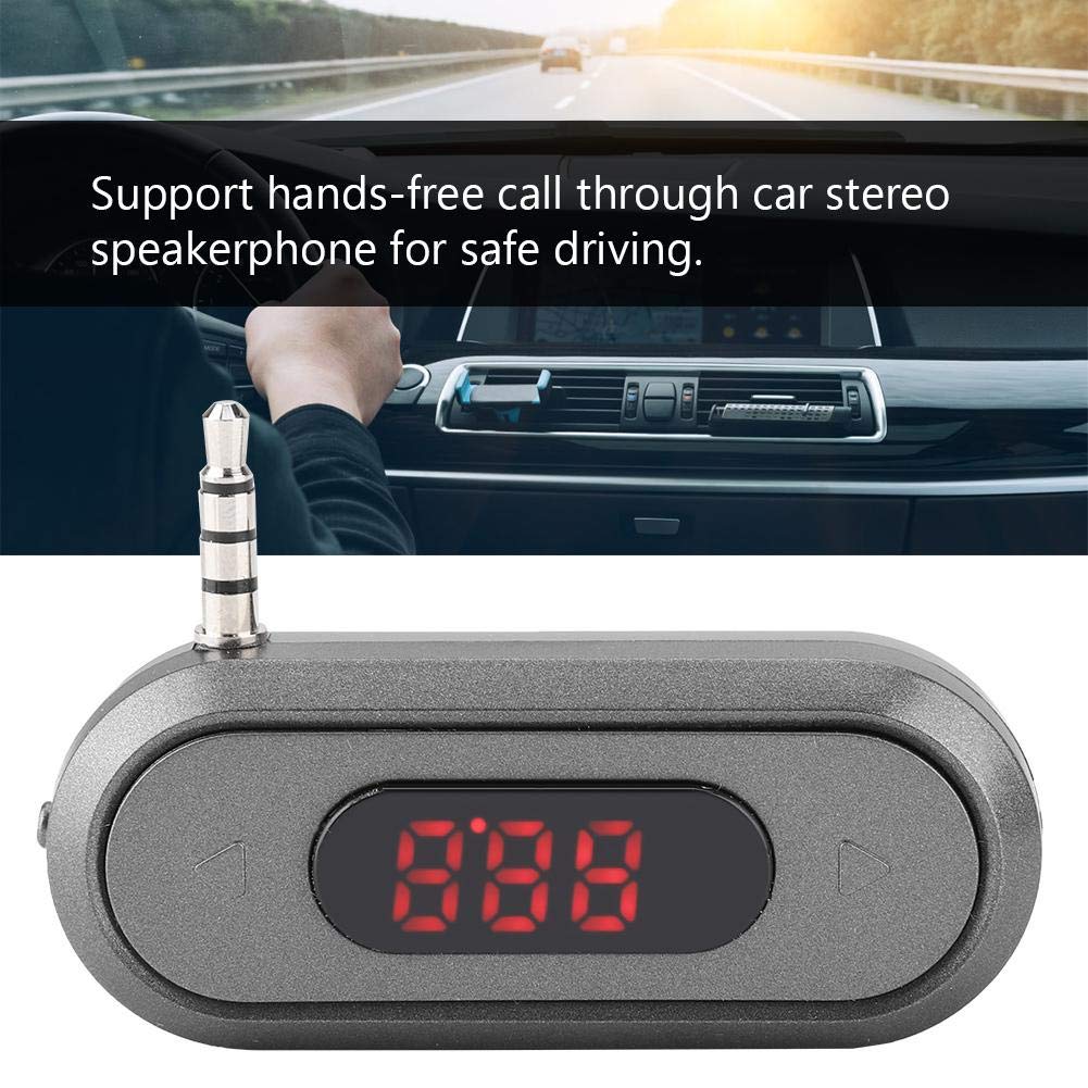 ASHATA 3.5MM Audio Head Mobile Phone/Pad/MP3/MP4/MP5/Tablet FM Transmitter Built in 300mAh Battery Car Radio Transmitter - Image 4