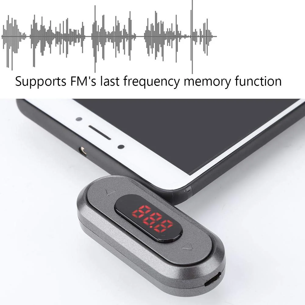 ASHATA 3.5MM Audio Head Mobile Phone/Pad/MP3/MP4/MP5/Tablet FM Transmitter Built in 300mAh Battery Car Radio Transmitter - Image 6