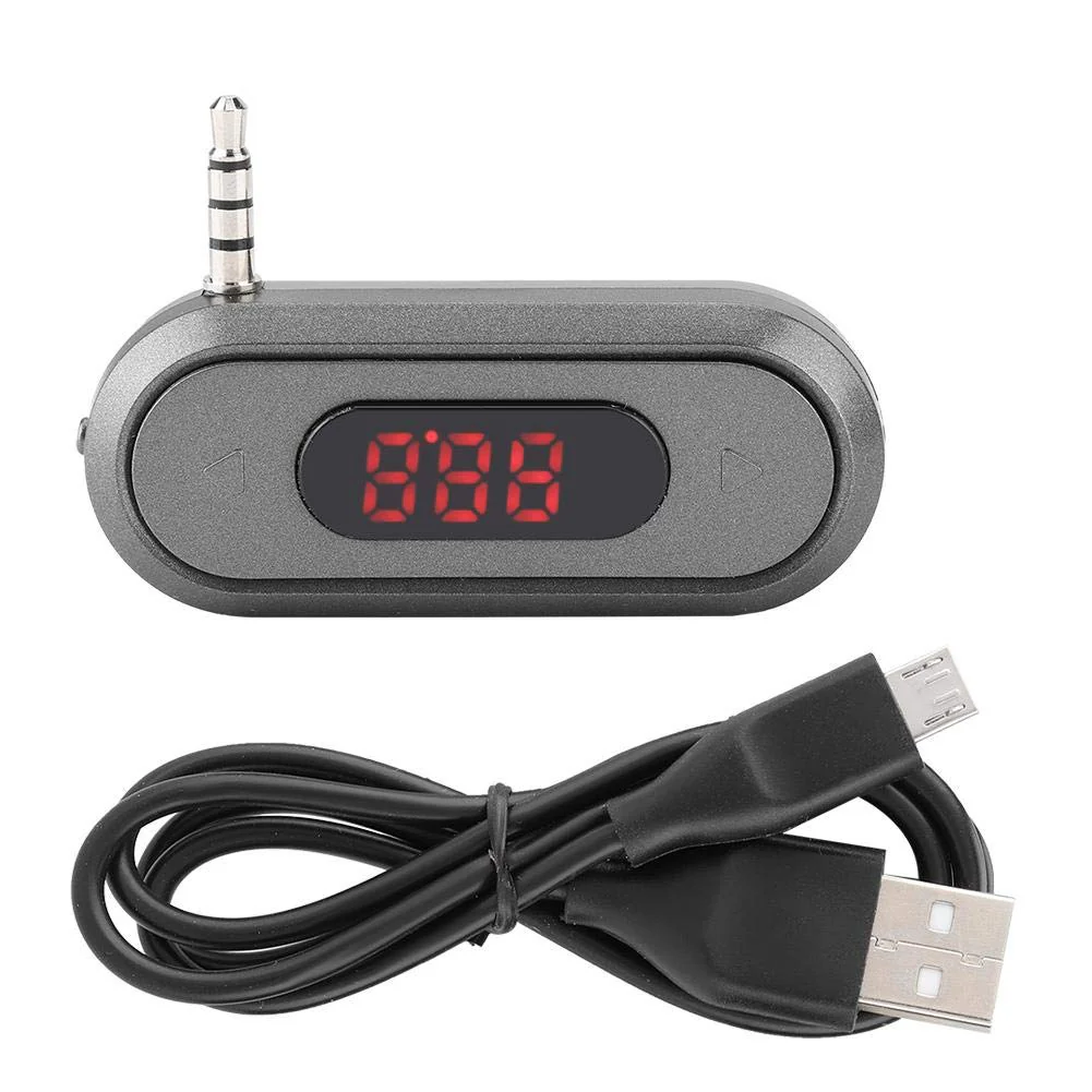 ASHATA 3.5MM Audio Head Mobile Phone/Pad/MP3/MP4/MP5/Tablet FM Transmitter Built in 300mAh Battery Car Radio Transmitter - Image 7
