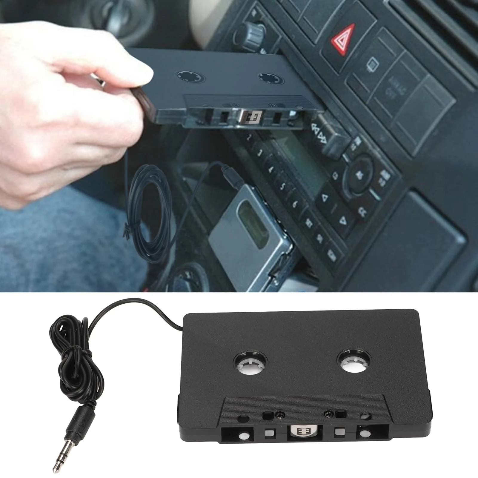 ASHATA Car Audio Cassette Adapter, 3.5mm Auxillary Cable Cassette Receiver,Stereo Audio Tape Converter, Cassette Tape to Aux Adapter,for Vintage Car,Radio - Image 6