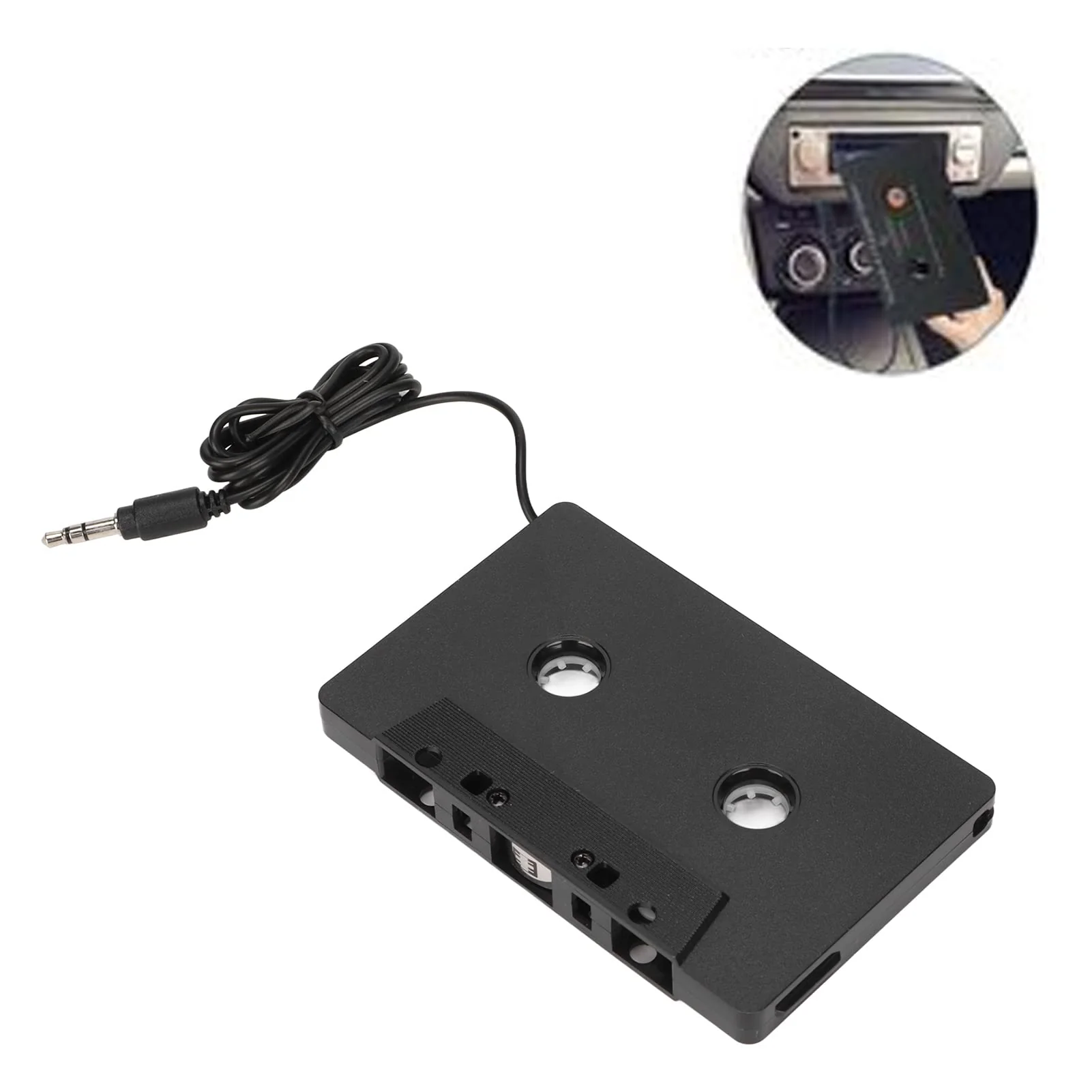 ASHATA Car Audio Cassette Adapter, 3.5mm Auxillary Cable Cassette Receiver,Stereo Audio Tape Converter, Cassette Tape to Aux Adapter,for Vintage Car,Radio - Image 7