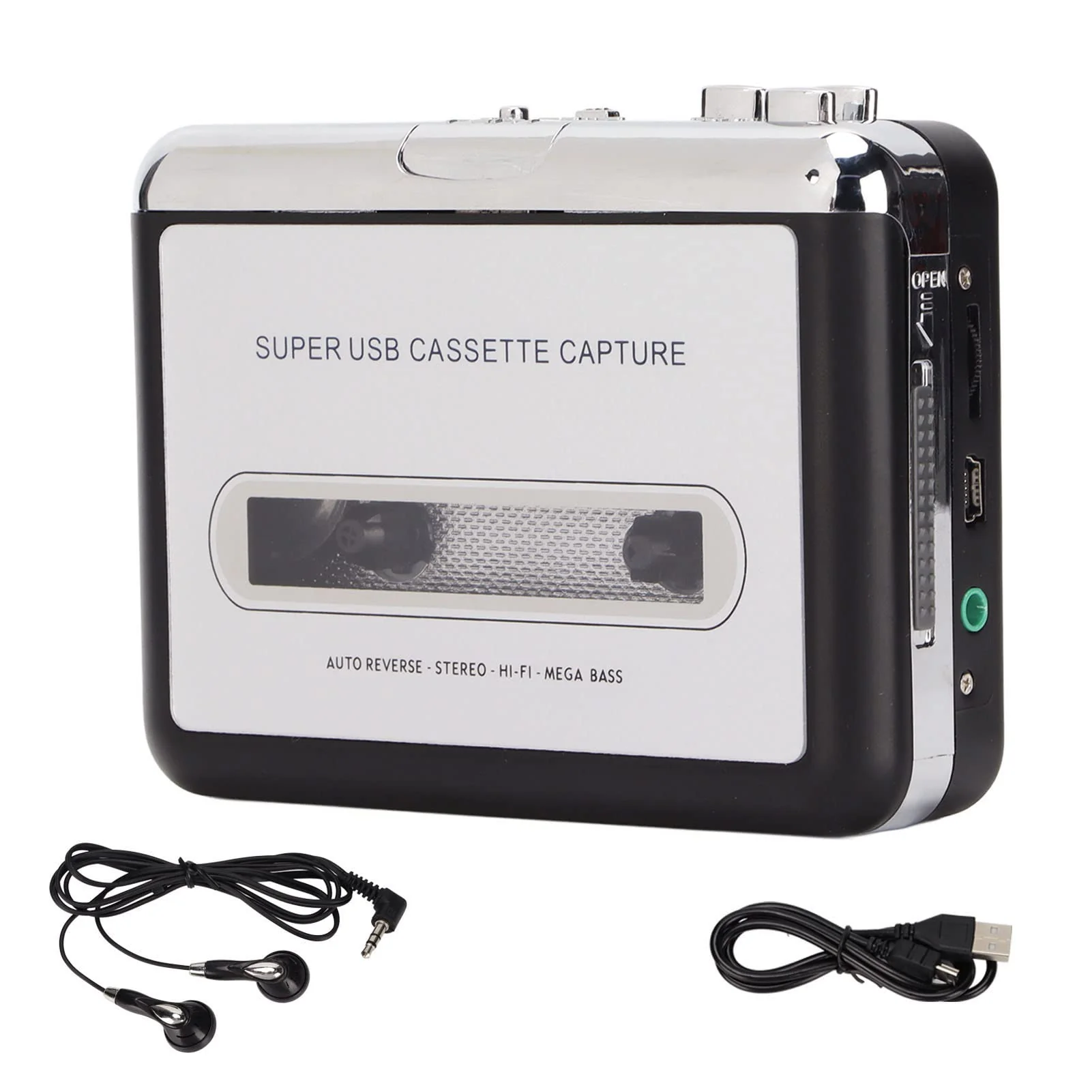 ASHATA Cassette to MP3 Converter Player, Portable Cassette Player with Headphones, 3.5mm Audio Jack, Convert Tapes to MP3 Cassette Tape Player for Laptop PC Car EC218 - Image 9