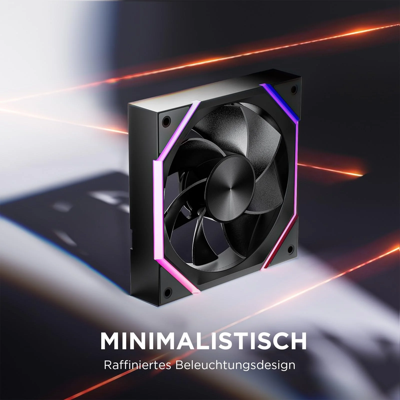 AsiaHorse RGB PC Fan 120 mm Reverse Case Fan [Pack of 3] [HDB] 61.5 CFM/2000 RPM/2.16 MMH2O 5V3PIN ARGB and 12V4PIN PWM Fan, 50,000 Hours Life Nyota-A12-R-Black 120MM–Reverse black - Image 6