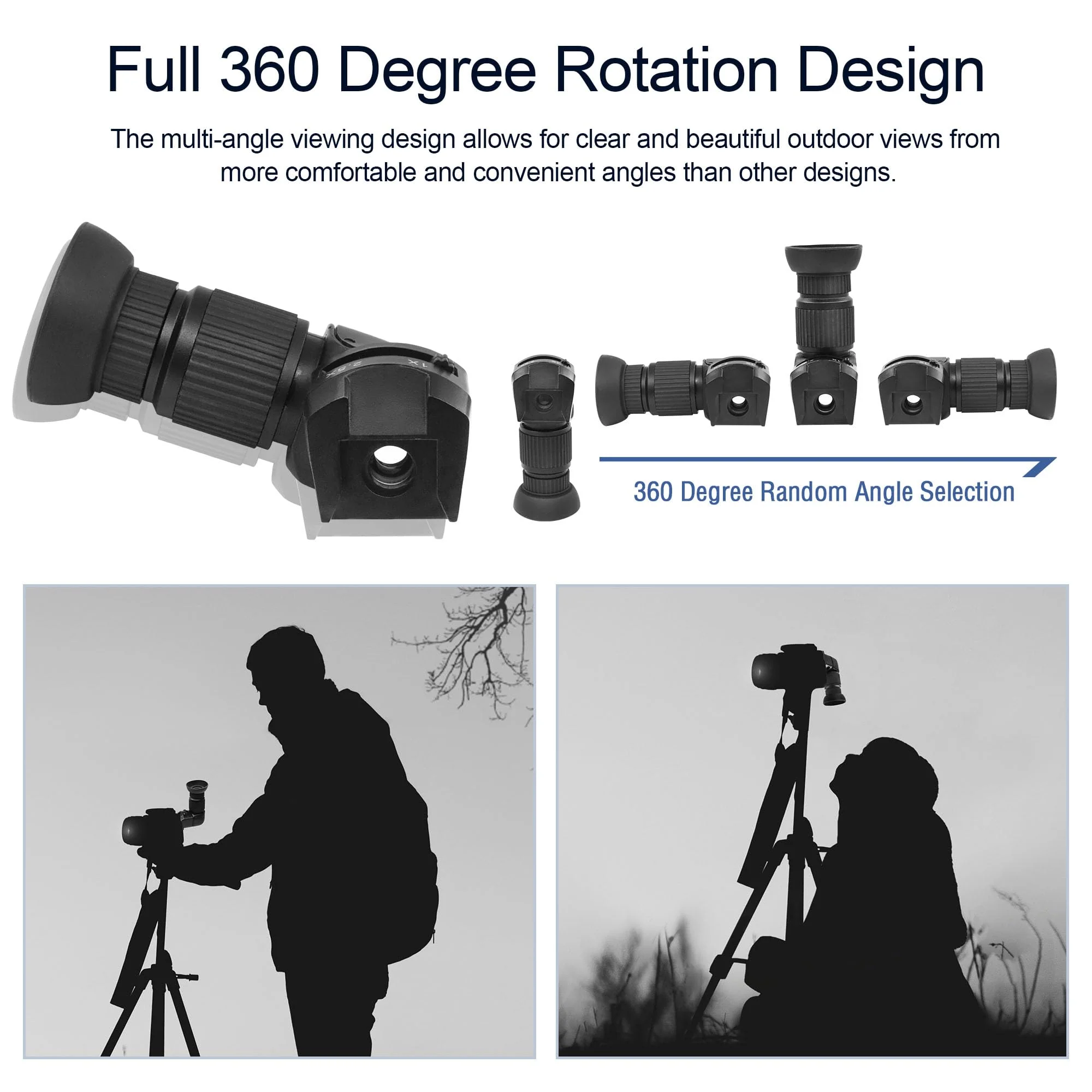 Astromania 1X/2.5X Magnification Right Angle Viewfinder with 6 Mounting Adapters for DSLR Camera Such as Canon, Nikon, Pentax, Minolta, Dynax, Samsung, Olympus - Image 5