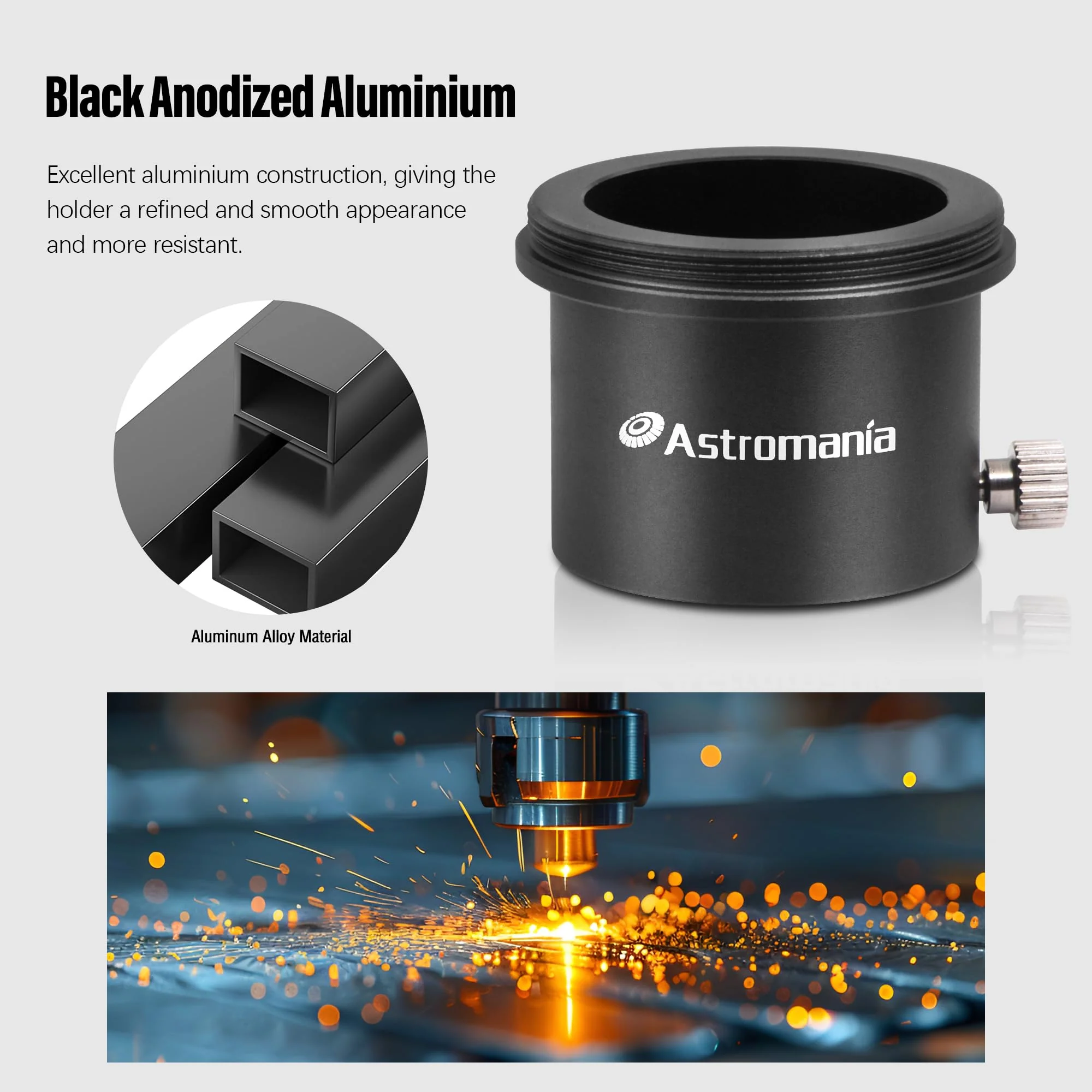 Astromania M42X0.75 Male Thread to 1.25" Adapter - converts from the T-2 Internal Thread to the Standard 1.25" Barrel Dimension - Image 5