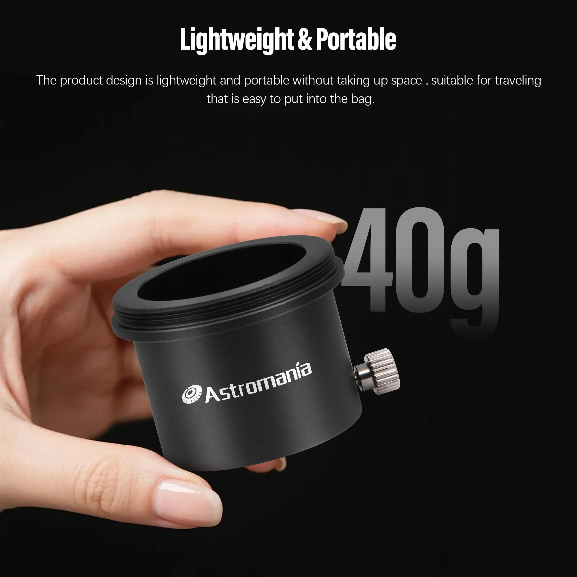 Astromania M42X0.75 Male Thread to 1.25" Adapter - converts from the T-2 Internal Thread to the Standard 1.25" Barrel Dimension - Image 6