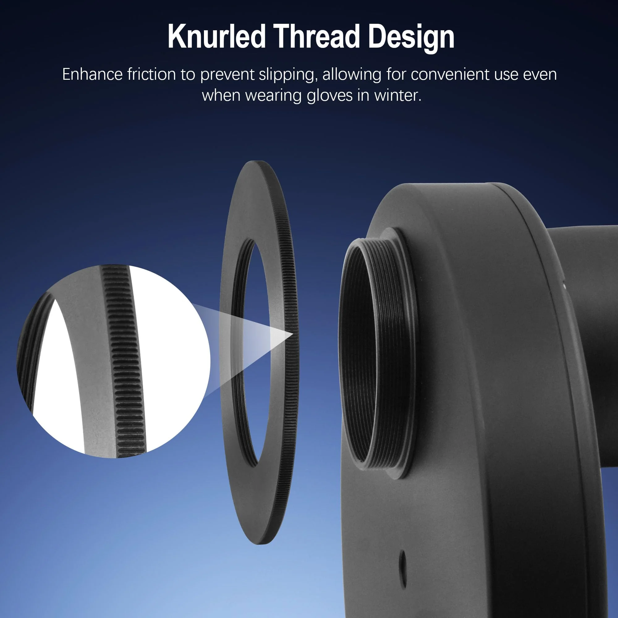 Astromania M48x0.75 Female Rotation Lock Ring Telescope Adapter, Metal Aluminum Telescope Accessories to Mount to Adapter with M48/2 Inch Male Thread for Astronomical Telescope - Image 5