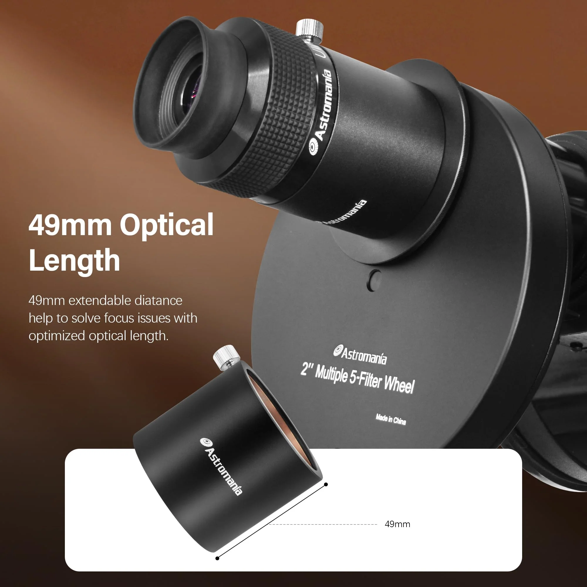 Astromania M48X0.75 Female Thread to 2" Adapter - Lets You Easily Adapt from an M48 Thread to a 2" Barrel - Image 2
