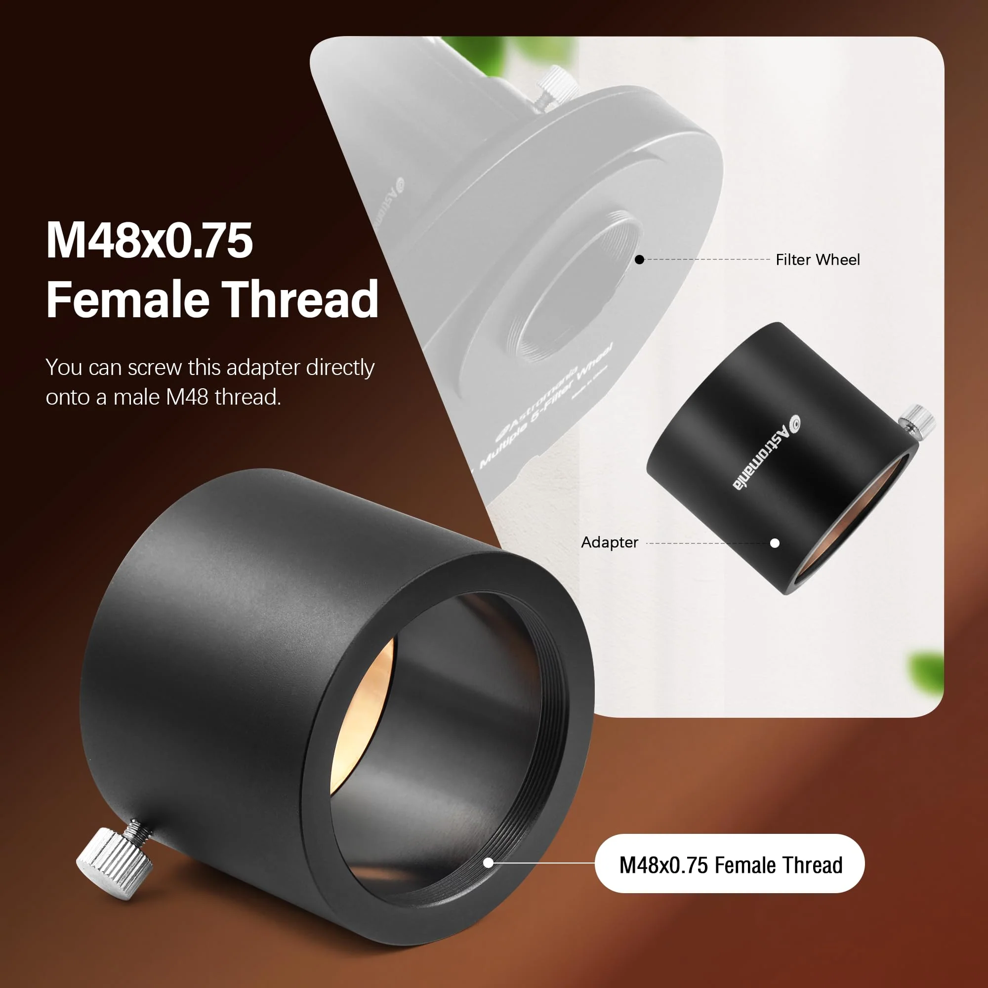 Astromania M48X0.75 Female Thread to 2" Adapter - Lets You Easily Adapt from an M48 Thread to a 2" Barrel - Image 4