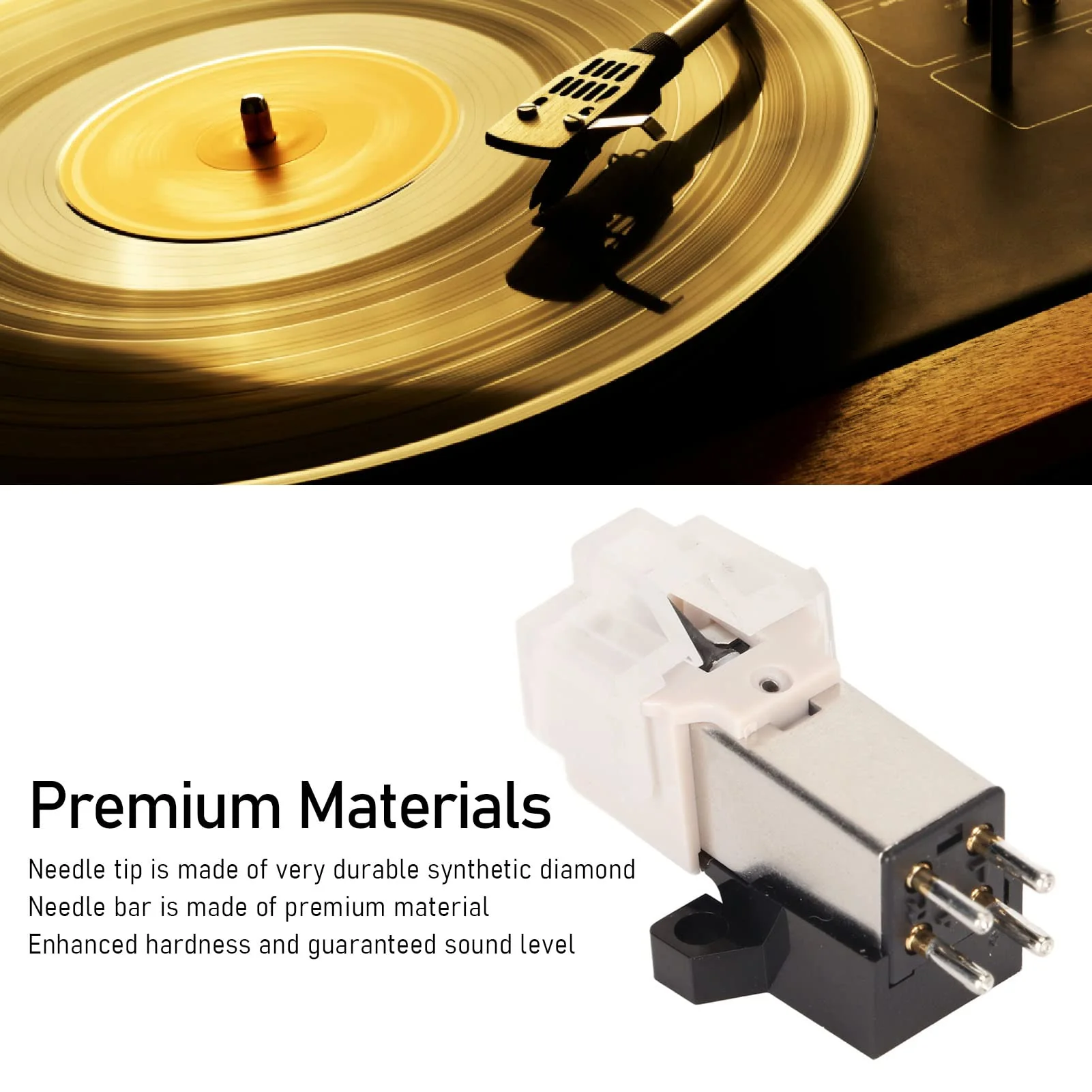 AT-3600L Magnetic Cartridge, Magnetic Cartridge with Needle, High Accuracy Replacement Magnet Turntable Cartridge for Turntable Record Player - Image 5