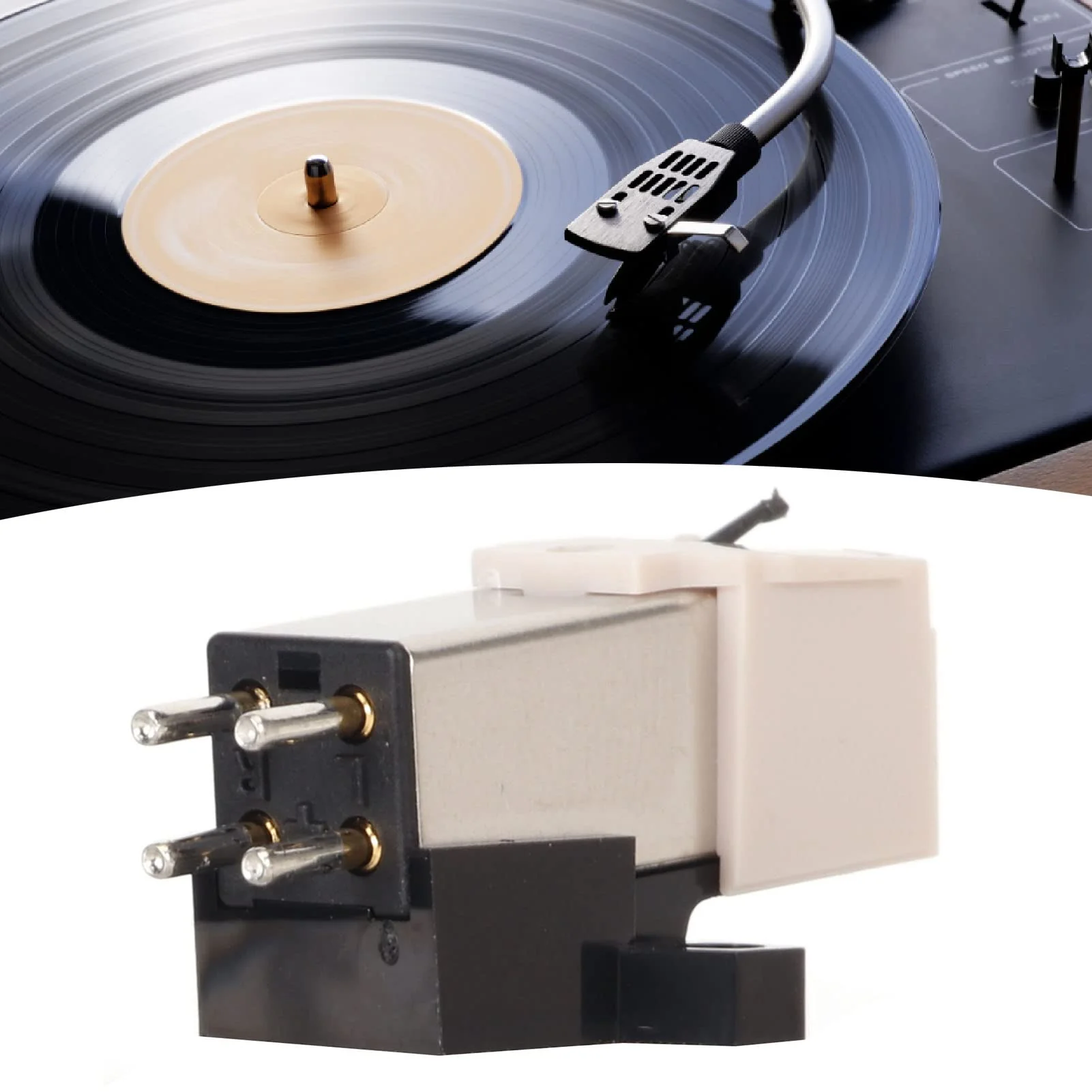 AT-3600L Magnetic Cartridge, Magnetic Cartridge with Needle, High Accuracy Replacement Magnet Turntable Cartridge for Turntable Record Player - Image 6