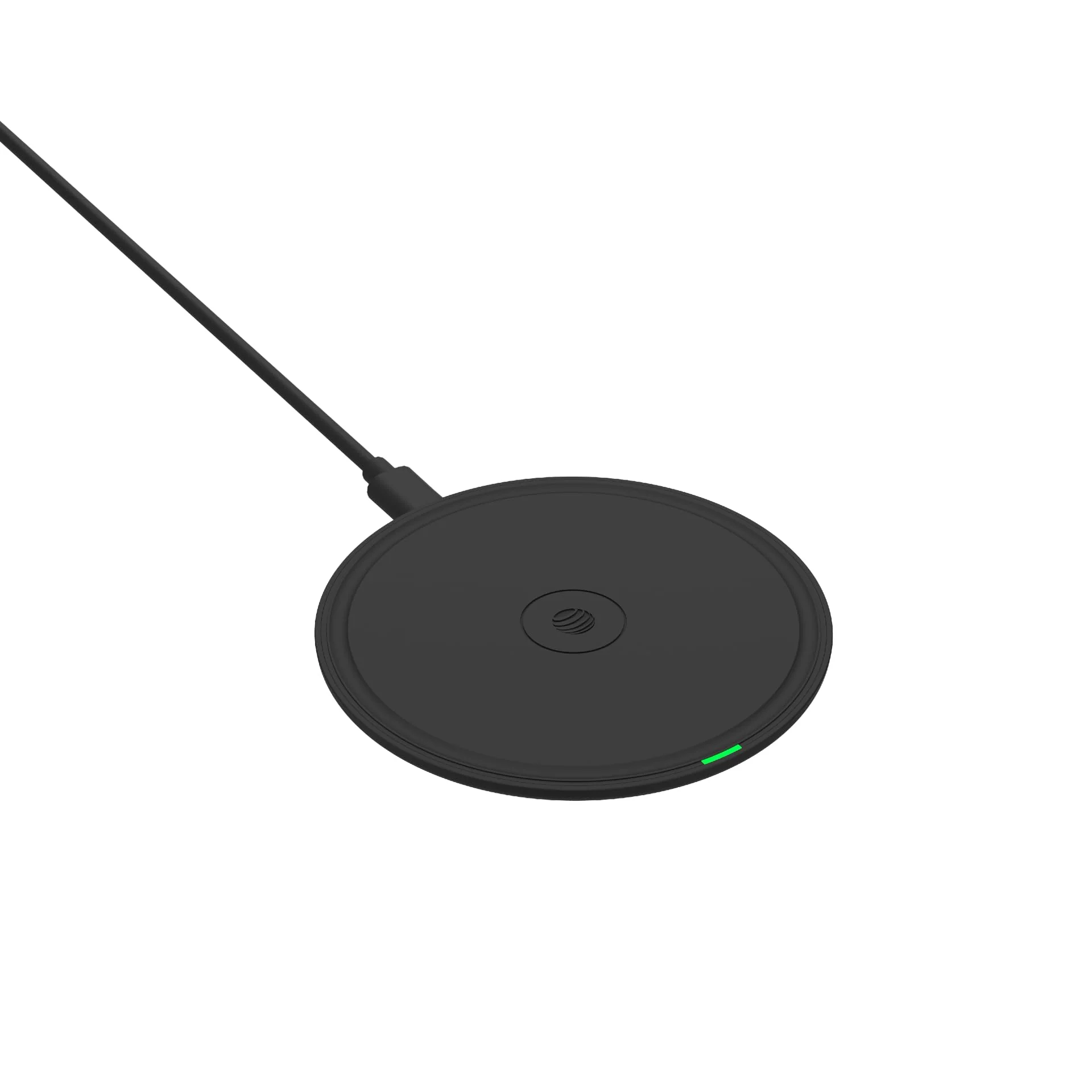 AT&T 15W Qi Certified Case-Friendly Wireless Charging Pad for Apple iPhone, Google Pixel, and Samsung Galaxy (Black) with type C to C cable Black - Image 3