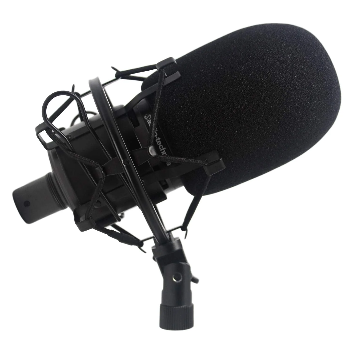AT2020 Foam Windscreen with Shock Mount by Vocalbeat - Mount Made from Quality Materials to Eliminate Vibrations - Acoustic Foam Act as a Pop Filter for your Mic - Black Bundle - Image 2