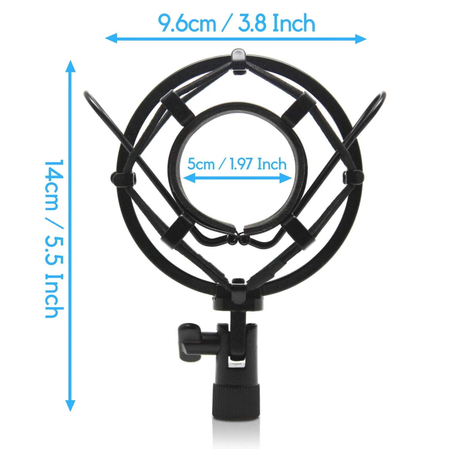 AT2020 Foam Windscreen with Shock Mount by Vocalbeat - Mount Made from Quality Materials to Eliminate Vibrations - Acoustic Foam Act as a Pop Filter for your Mic - Black Bundle - Image 3