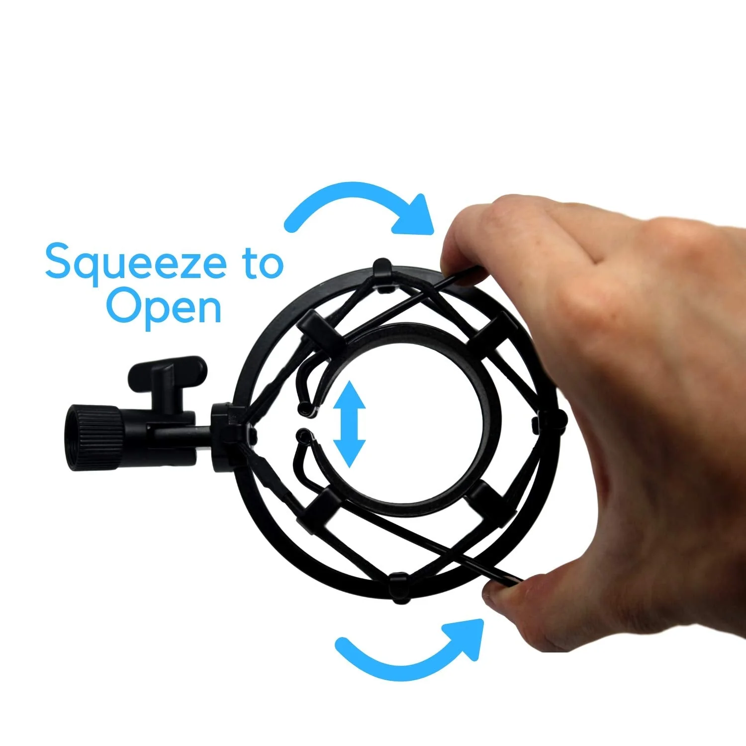 AT2020 Foam Windscreen with Shock Mount by Vocalbeat - Mount Made from Quality Materials to Eliminate Vibrations - Acoustic Foam Act as a Pop Filter for your Mic - Black Bundle - Image 5