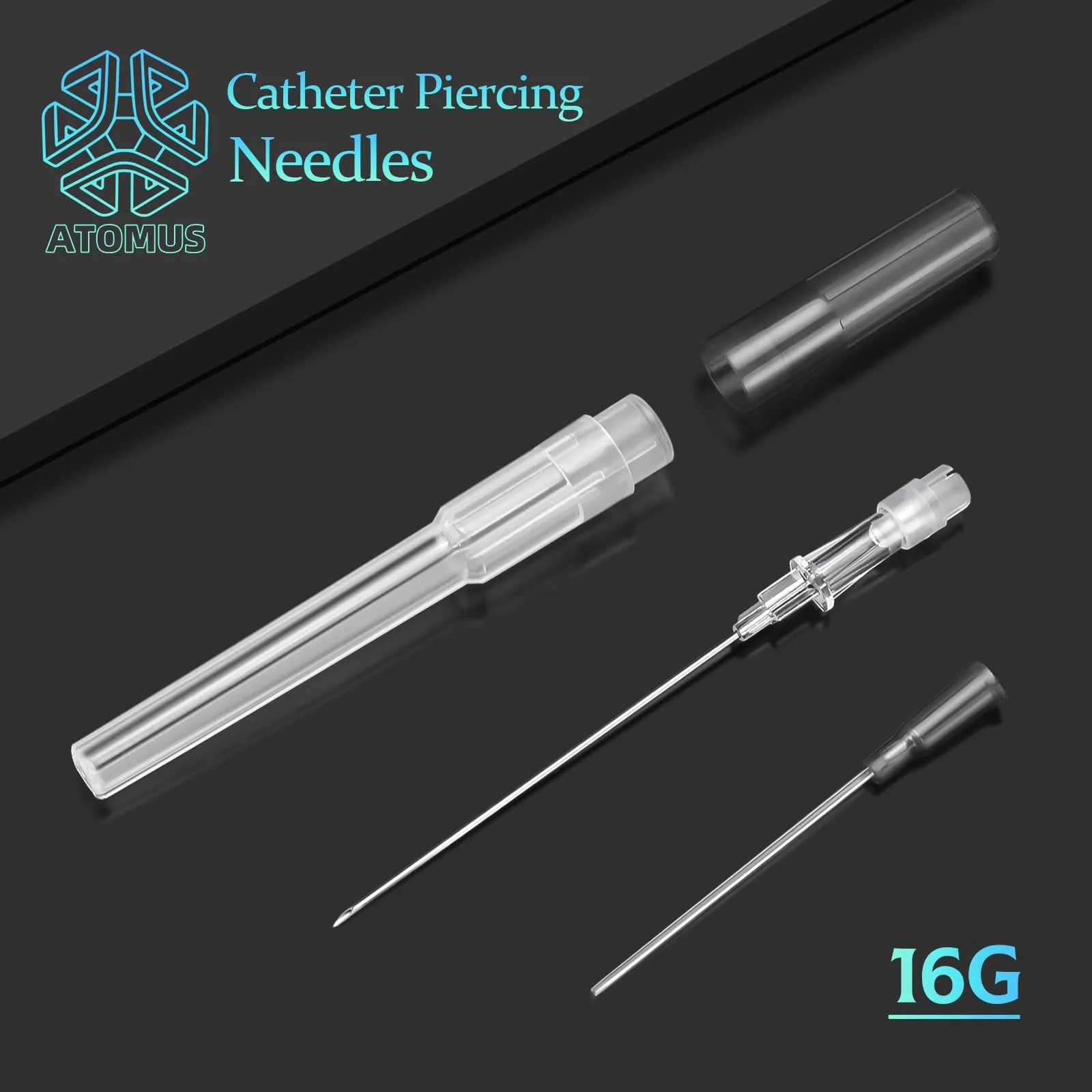 ATOMUS Catheter Piercing Needles - 10 Pieces 16G Hollow Needles for Ear Nose Belly Lip Piercing Stainless Steel Individually Packed Body Piercing Tool 16G 10pcs - Image 5