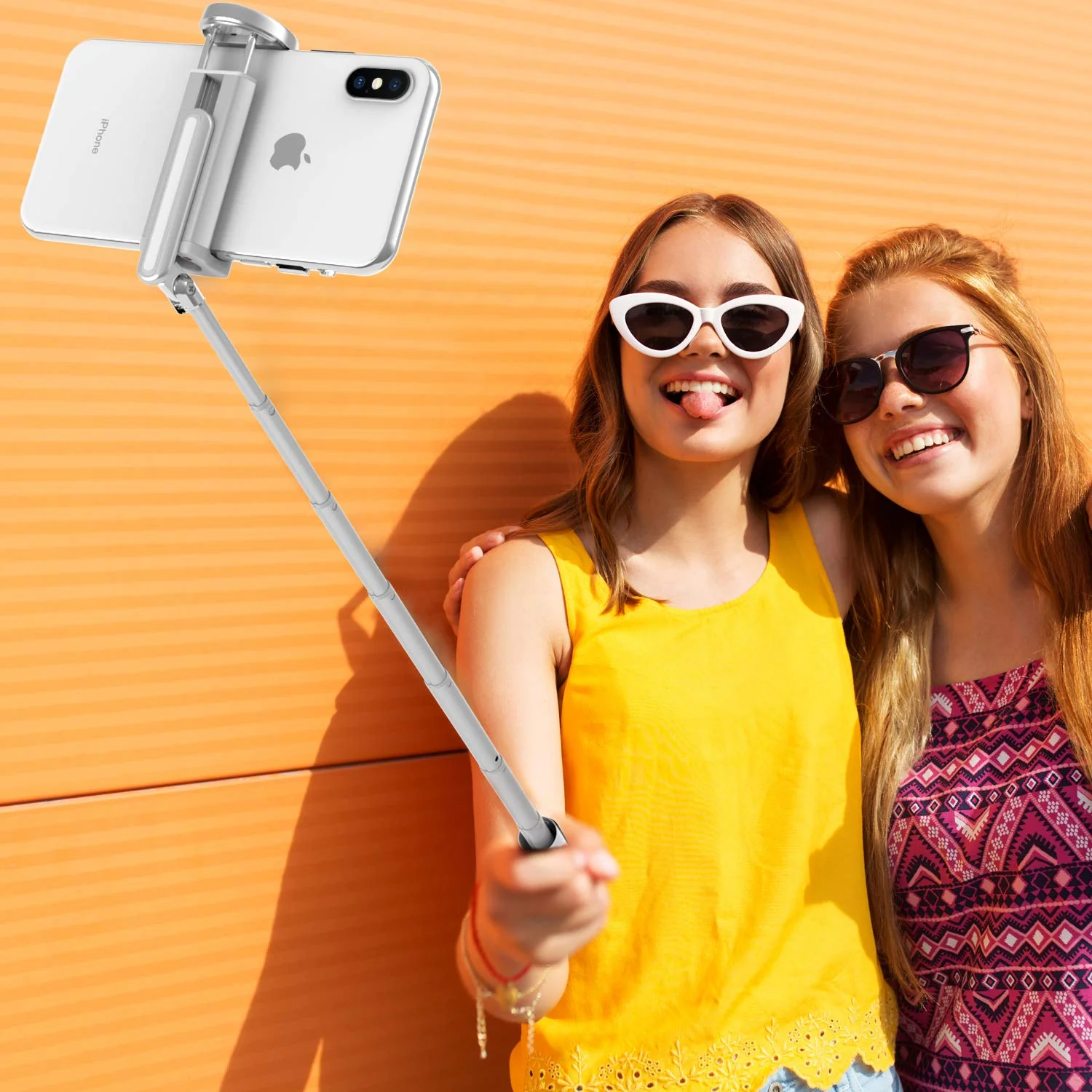 ATUMTEK Selfie Stick Tripod, Extendable 3 in 1 Aluminum Bluetooth Selfie Stick with Wireless Remote and Tripod Stand for iPhone 16/15/14/13/12/11 Pro Max/XS Max/XS/XR/X/8/7, Samsung Smartphones White - Image 7