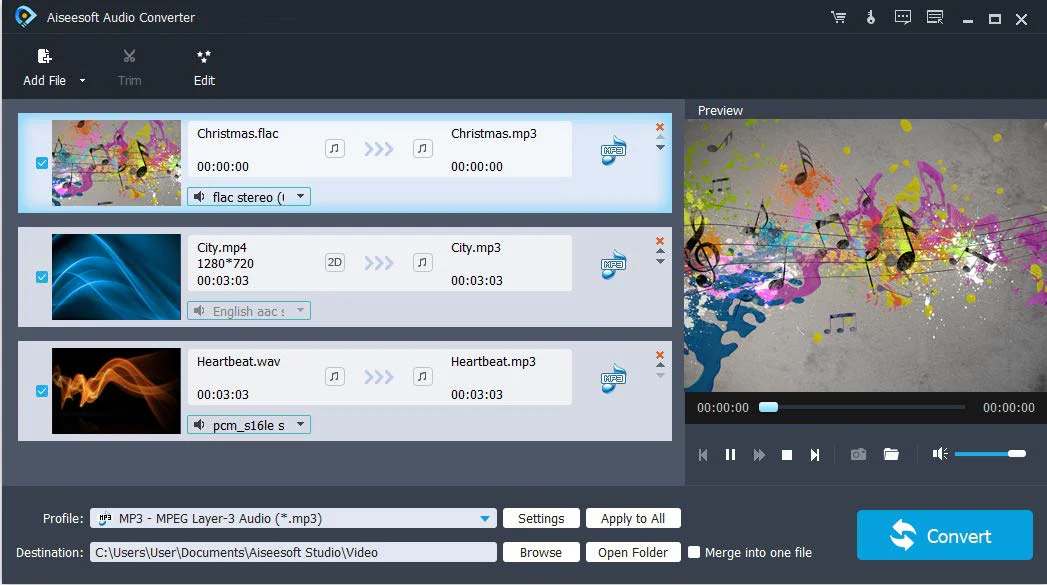 Audio Converter - Edit and convert your sound and music files to other audio formats - easy audio editing software - compatible with Windows 10, 8 and 7 - Image 3