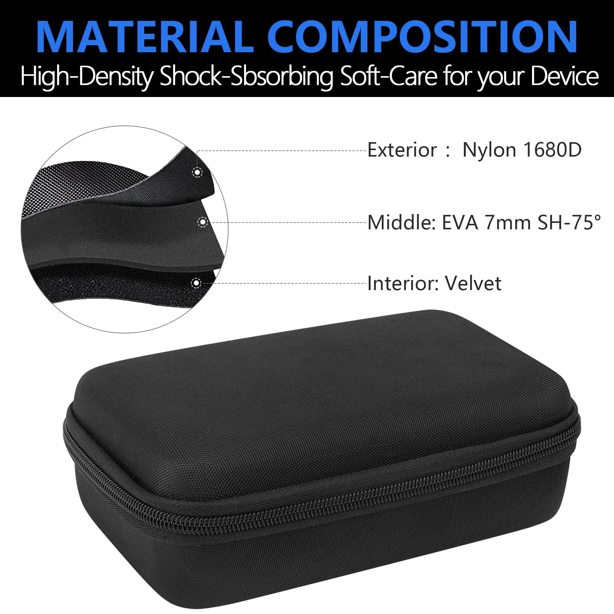Audio Interface Case, Compatible with Focusrite Scarlett 2i2 3rd Gen Third Generation Audio Interface Cover, Velvet Interior (Black) Black - Image 3