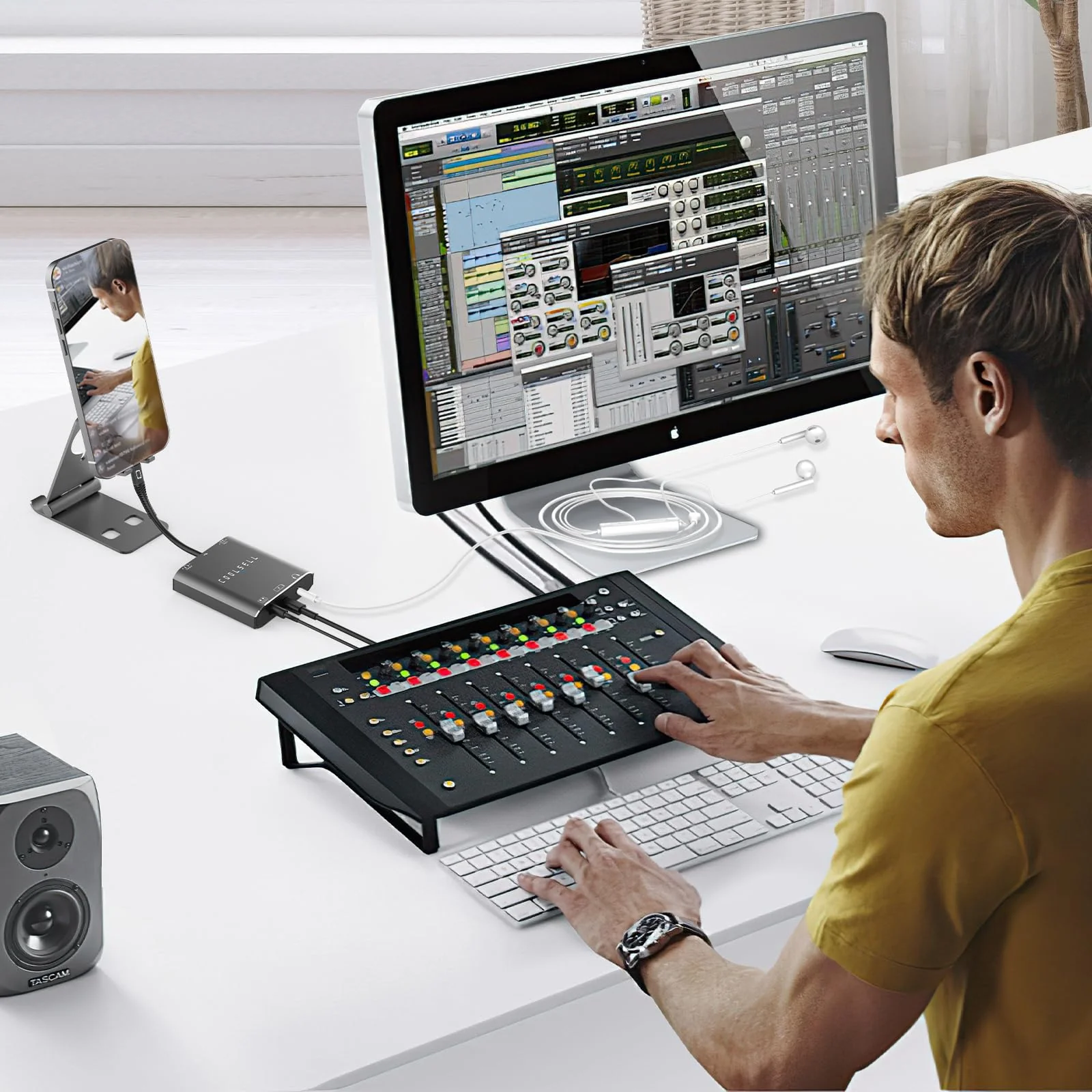 Audio Interface, Stereo 24Bit/192kHz USB C & iPhone Guitar Interface for Recording, Live Streams and Podcasting, Compatible with iPhone, iPad, Mac, Android and PC G42 - Image 5