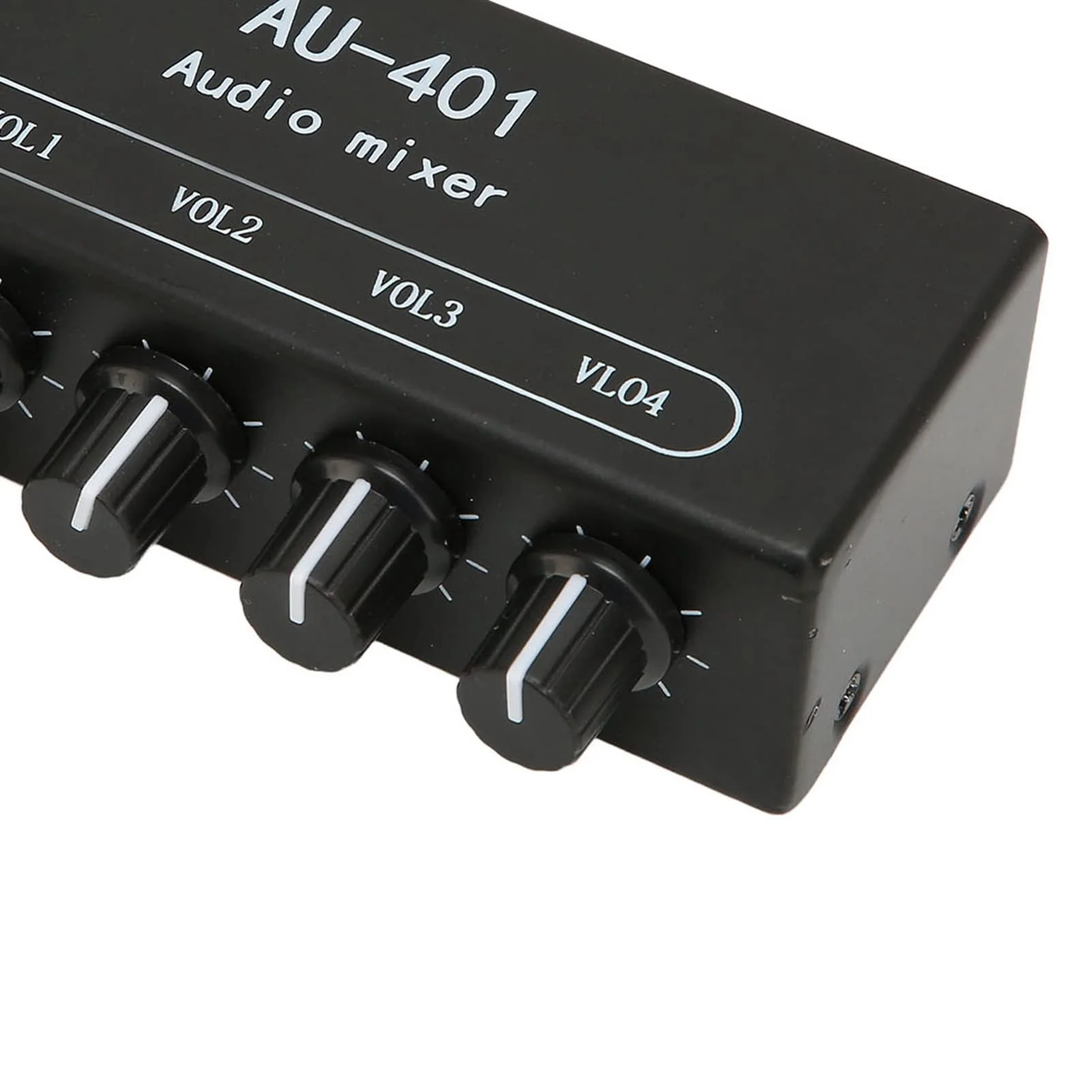 Audio Mixer, 4 in 1 Out Independent Volume Control 3.5mm Stereo Socket 2x Amplification Line Mixer Anti Interference Metal Housing Mini Audio Mixer for PC, Cell Phones, Laptops - Image 9