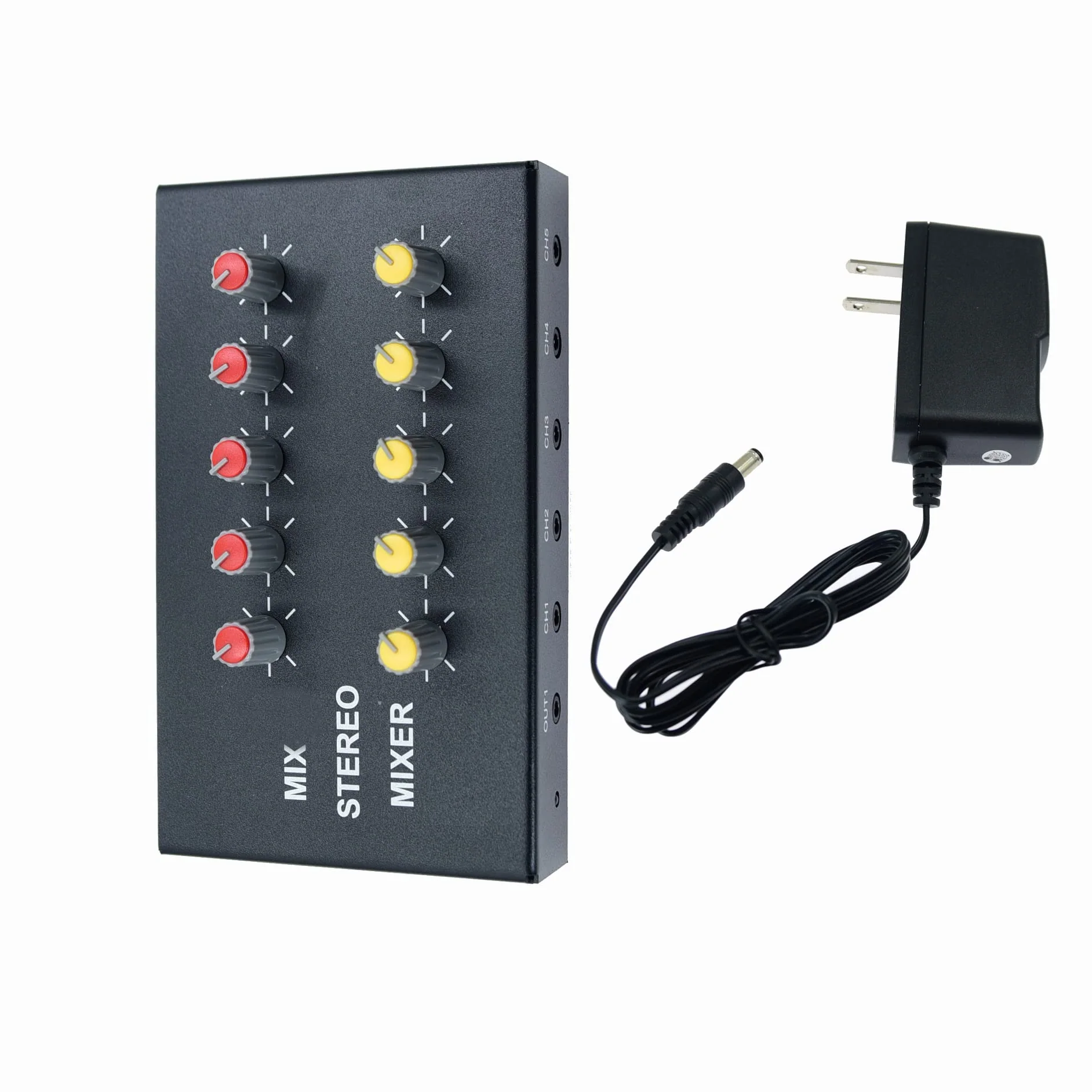 audio mixer Powered 10 Channels input 2 output Mini Audio Mix with 3.5mm Stereo for Broadcasting, Podcasting, Streaming,phone Recording and PC Gaming mixing mix102 - Image 6