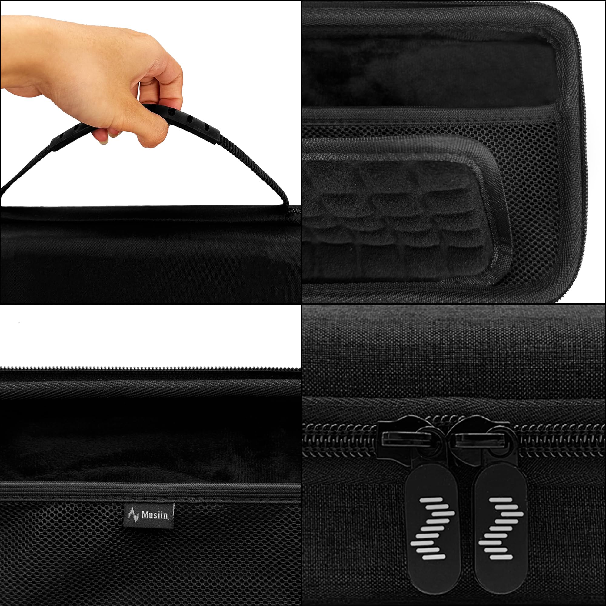 Audio Sampler Synthesizer Case Compatible with Teenage Engineering OP-1 Field/OP-XY, Portable Music Gear Storage Bag with Top Mesh Pocket and Groove Structure for Easy Access - Image 3