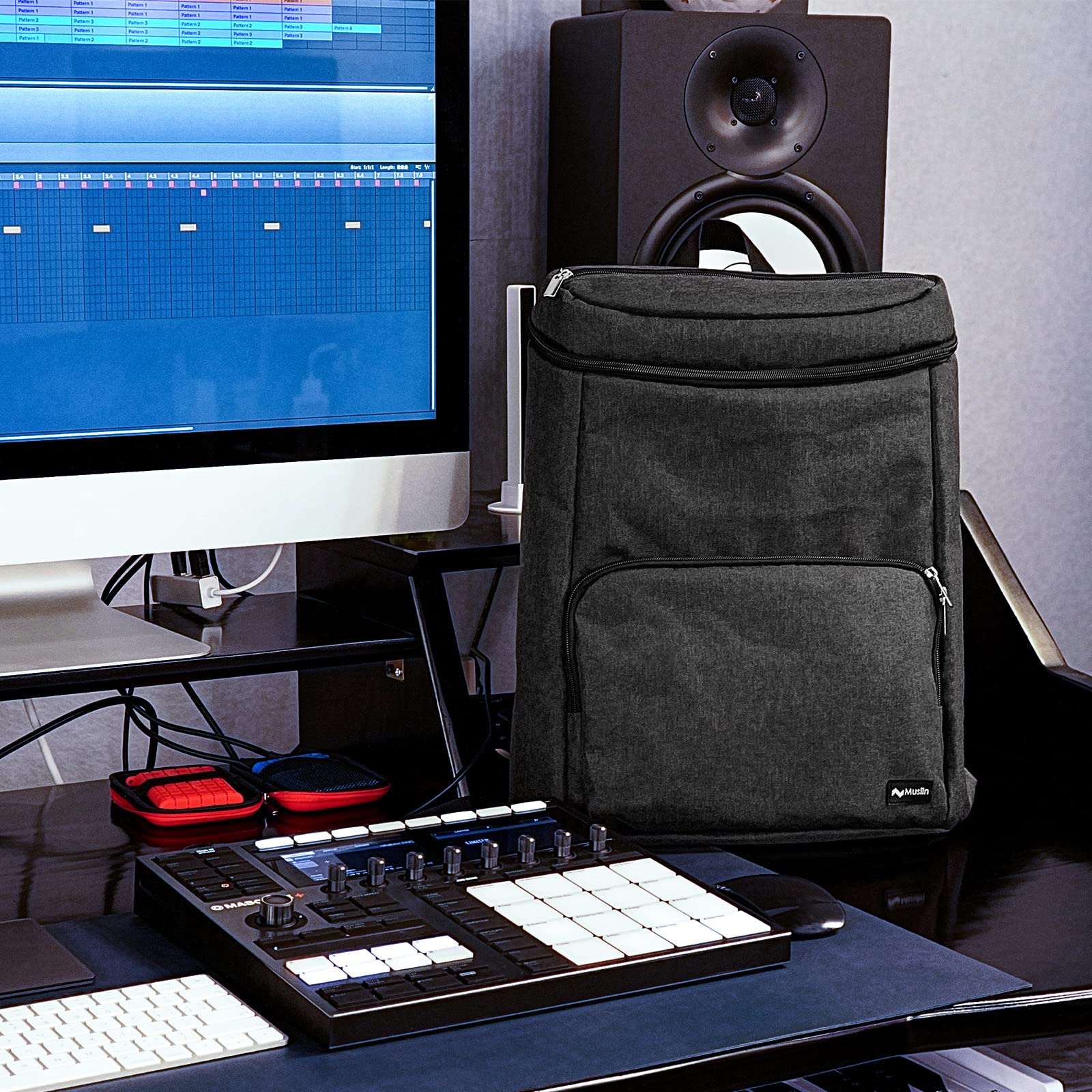 Audio Workstation Backpack Compatible with NI Maschine+,Ableton Push3,AKAI MPC One+,Line 6 Helix Stadiu,Elektron Tonverk, Launch Control XL MK3 Ultimate Protection for Device and Cover - Image 6