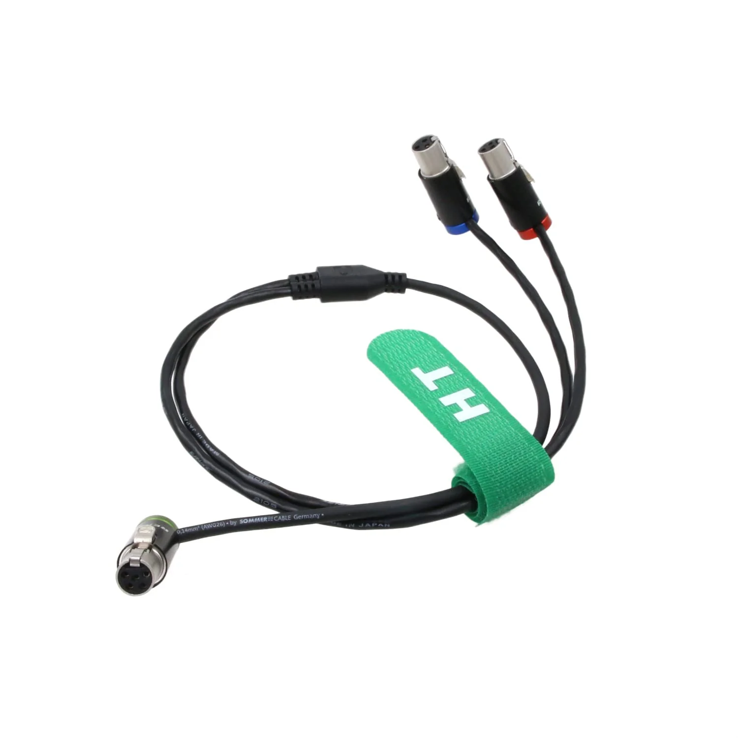 Audio Y Cable for Zaxcom QRX200 Lectrosonics SRc5P Receiver to Camera Mixer Recorder, Low-Profile TA5F to TA3F 20" - Image 2