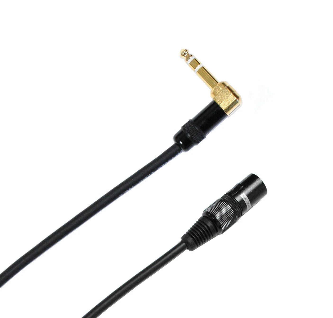 Audio2000's C14012P2 12 Ft 1/4" TRS Right Angle to XLR Male Cable (2 Pack) - Image 2