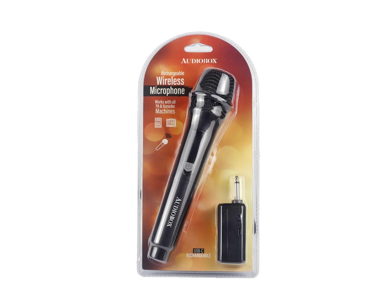 Audiobox Wireless Microphone, UHF Metal Dynamic Handheld Multipurpose Mic with Rechargeable Receiver (4hrs), 160ft Range, for Karaoke Machine, Amplifier Speaker, Mixer, Church, PA - Black (2) 2 - Image 2