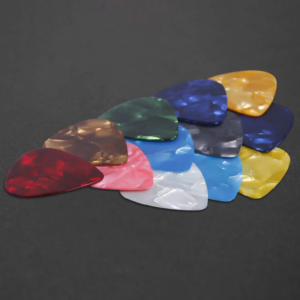 Augshy Guitar Picks, 150 Pack Premium Celluloid Guitar Pick Variety Pack with Organizer Storage Box Includes Thin, Medium & Heavy Gauges for Acoustic Guitar, Electric Guitar, Bass（0.46 0.71 0.96mm) 3 size - Image 3