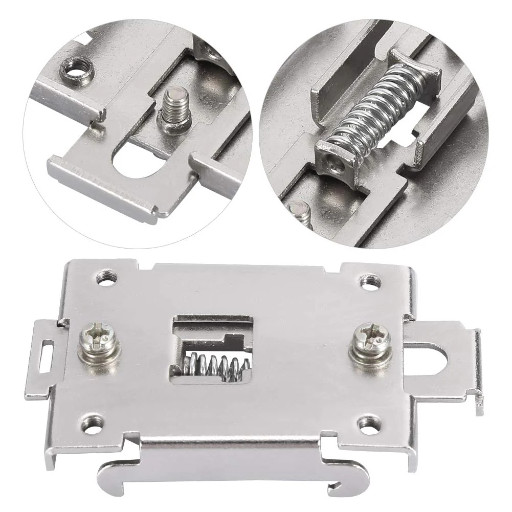 AUNMAS DIN Rail Mounting Clip, Chinese Standard 35mm Din Rail Fixed Din Rail Kit Din Rail Mounting Bracket Solid State Relay Clip Clamp With 2 Mounting Screws - Image 4