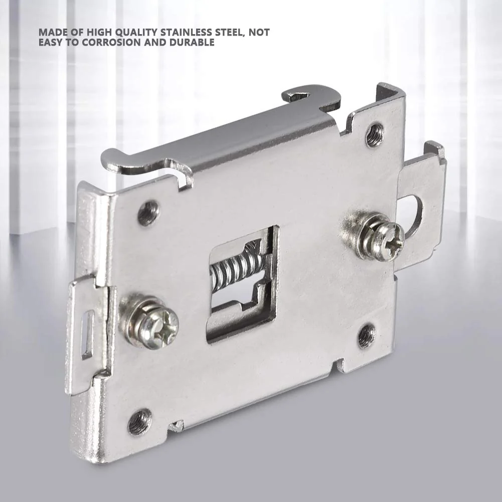 AUNMAS DIN Rail Mounting Clip, Chinese Standard 35mm Din Rail Fixed Din Rail Kit Din Rail Mounting Bracket Solid State Relay Clip Clamp With 2 Mounting Screws - Image 6