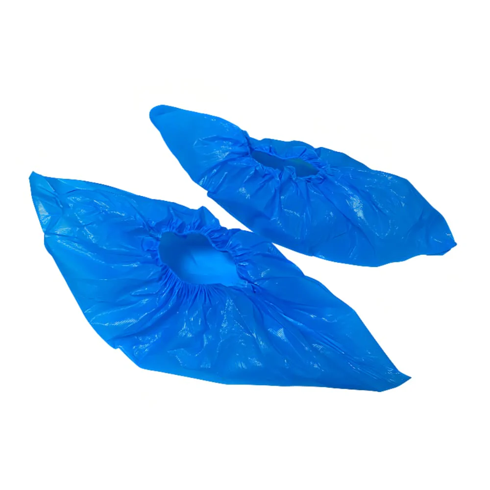 AURMOO Disposable Shoe Covers, Pack of 50, Double Layer Shoe Covers, Disposable Shoe Covers, Waterproof, Tear-Resistant, Puncture-proof for Indoor Outdoor Use, blue 4.0g/p(100) - Image 2