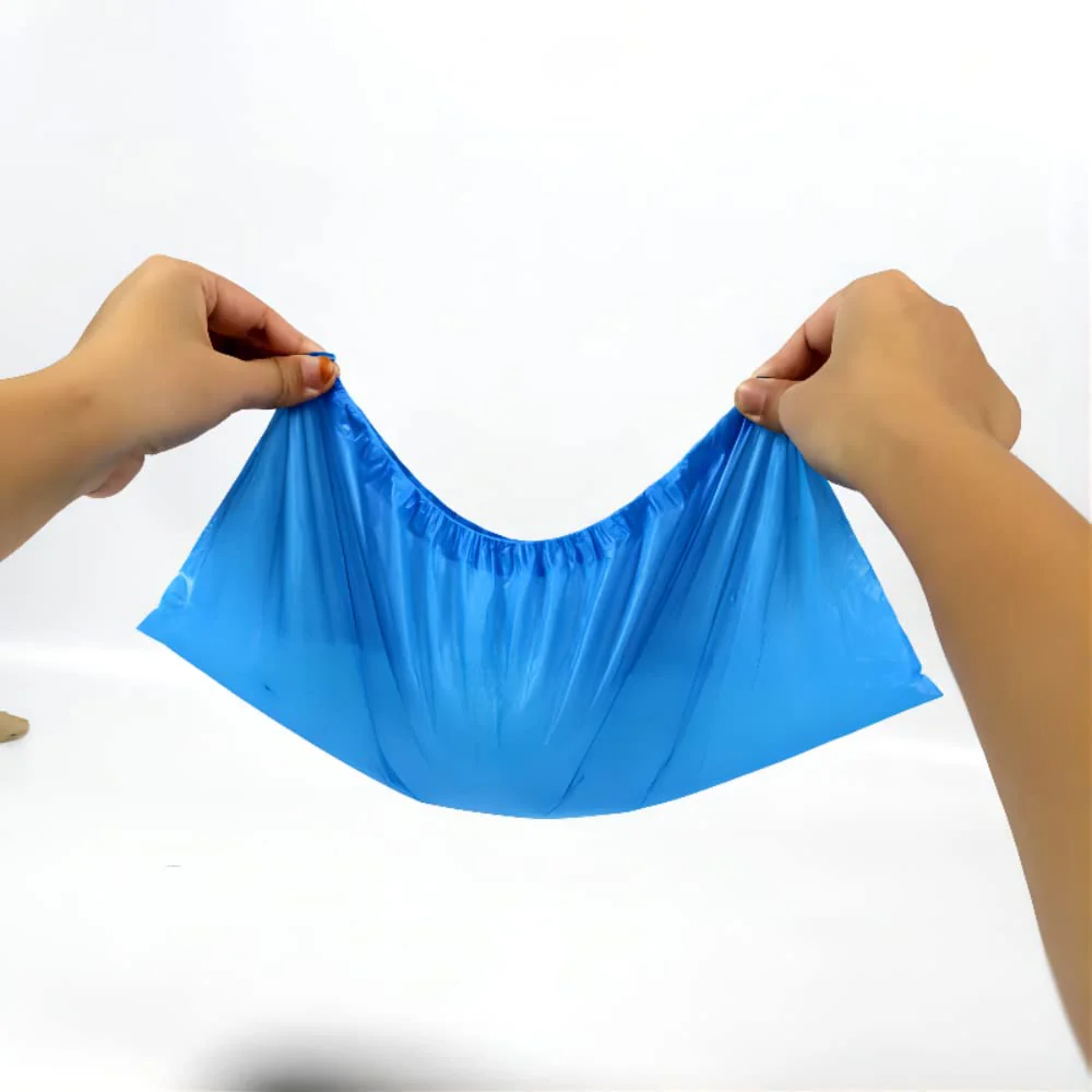 AURMOO Disposable Shoe Covers, Pack of 50, Double Layer Shoe Covers, Disposable Shoe Covers, Waterproof, Tear-Resistant, Puncture-proof for Indoor Outdoor Use, blue 4.0g/p(100) - Image 4