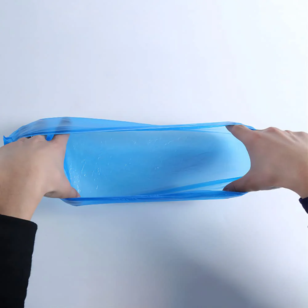 AURMOO Disposable Shoe Covers, Pack of 50, Double Layer Shoe Covers, Disposable Shoe Covers, Waterproof, Tear-Resistant, Puncture-proof for Indoor Outdoor Use, blue 4.0g/p(100) - Image 5