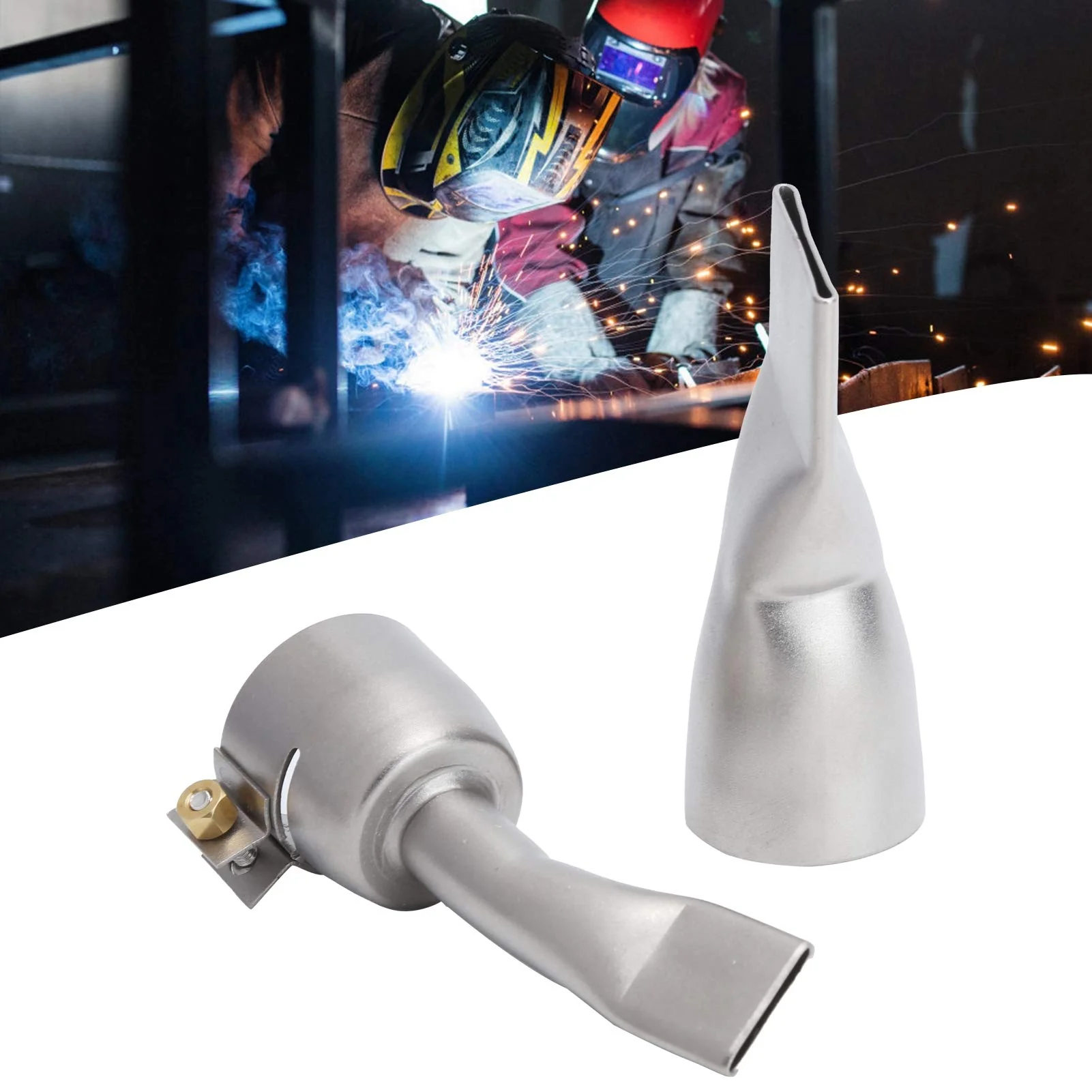 Ausla 2 Pieces Flat Welding Nozzle Heating Torch Flat Tips Nozzle 20mm Small 40mm Large Tip for Welding Tool - Image 9