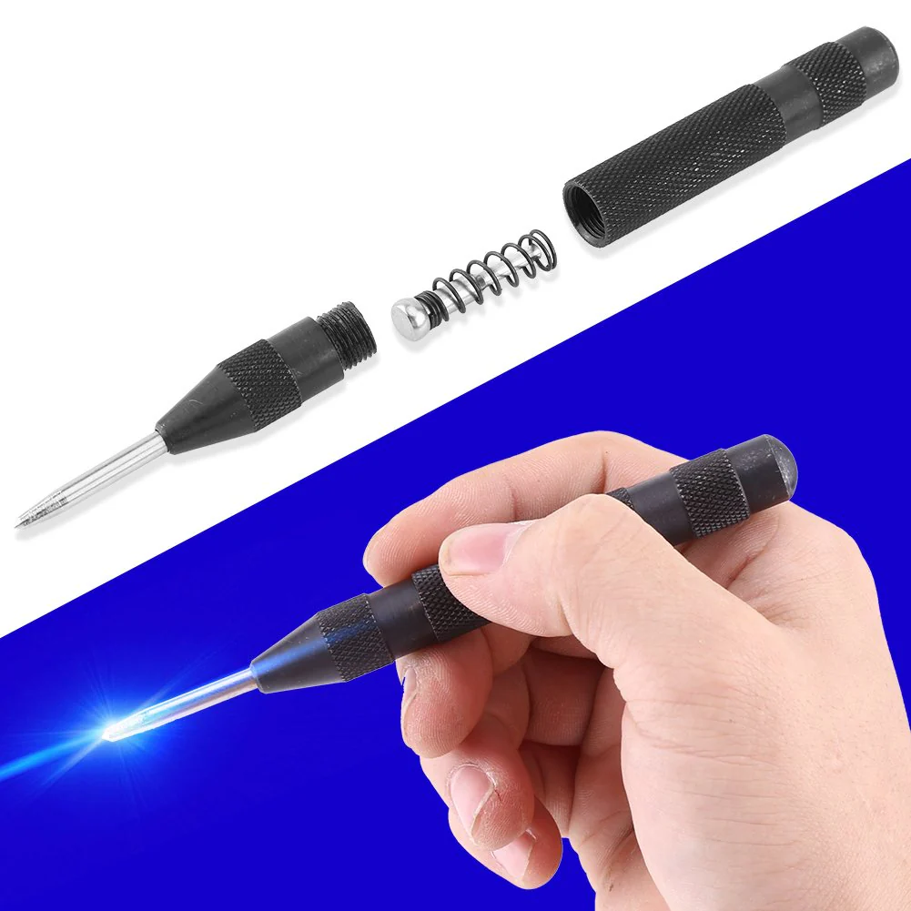 Ausla Automatic Centre Punch, 5-inch, High Speed Steel, Metal Marking Tool, Black - Image 8