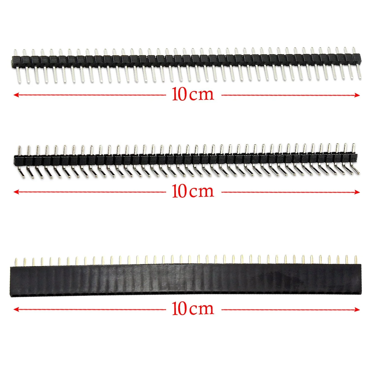 Aussel Pack of 60 Way PCB Board 40 Pin Male Female and Right Angle Header Connector (PIN-3 60 Pieces) - Image 2