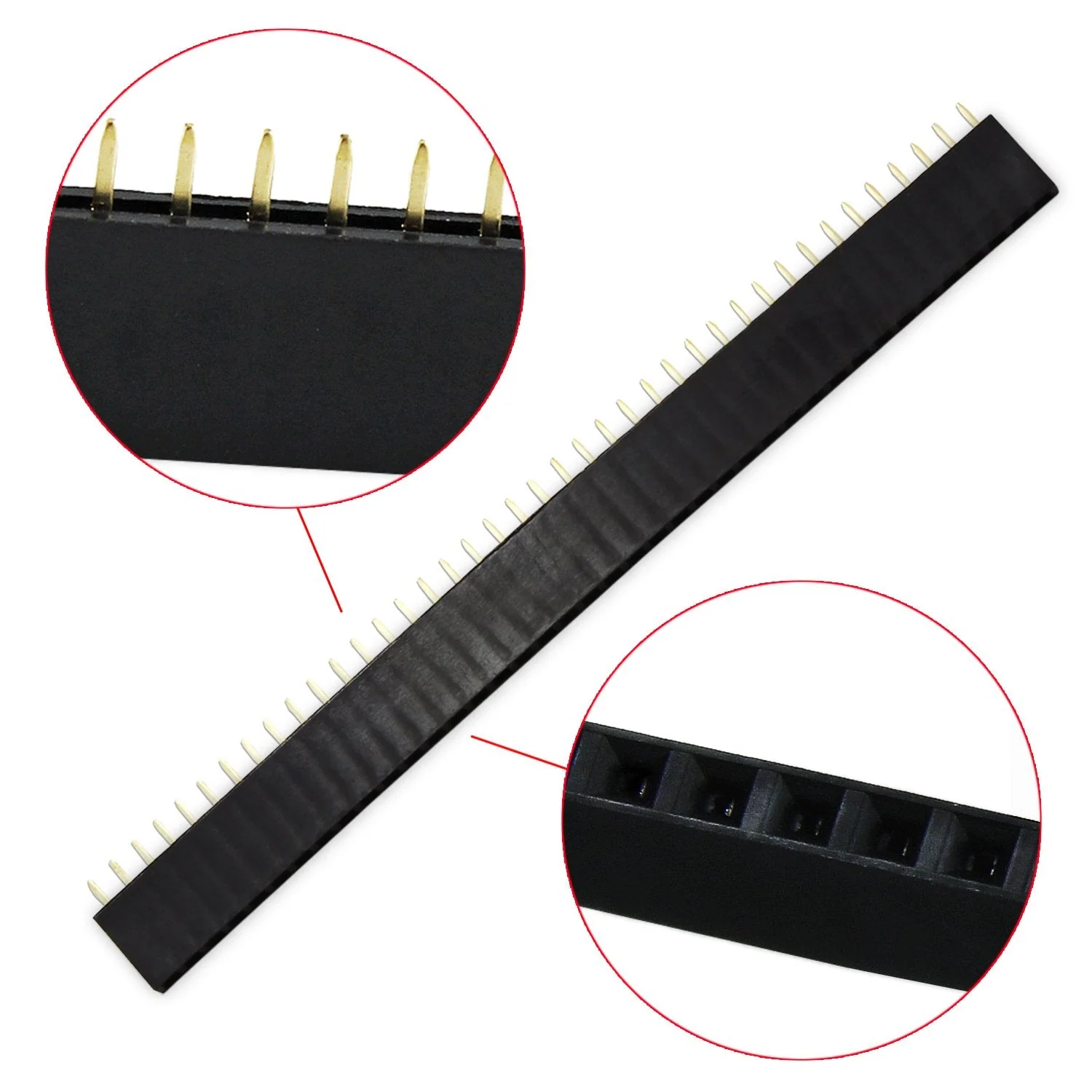 Aussel Pack of 60 Way PCB Board 40 Pin Male Female and Right Angle Header Connector (PIN-3 60 Pieces) - Image 3