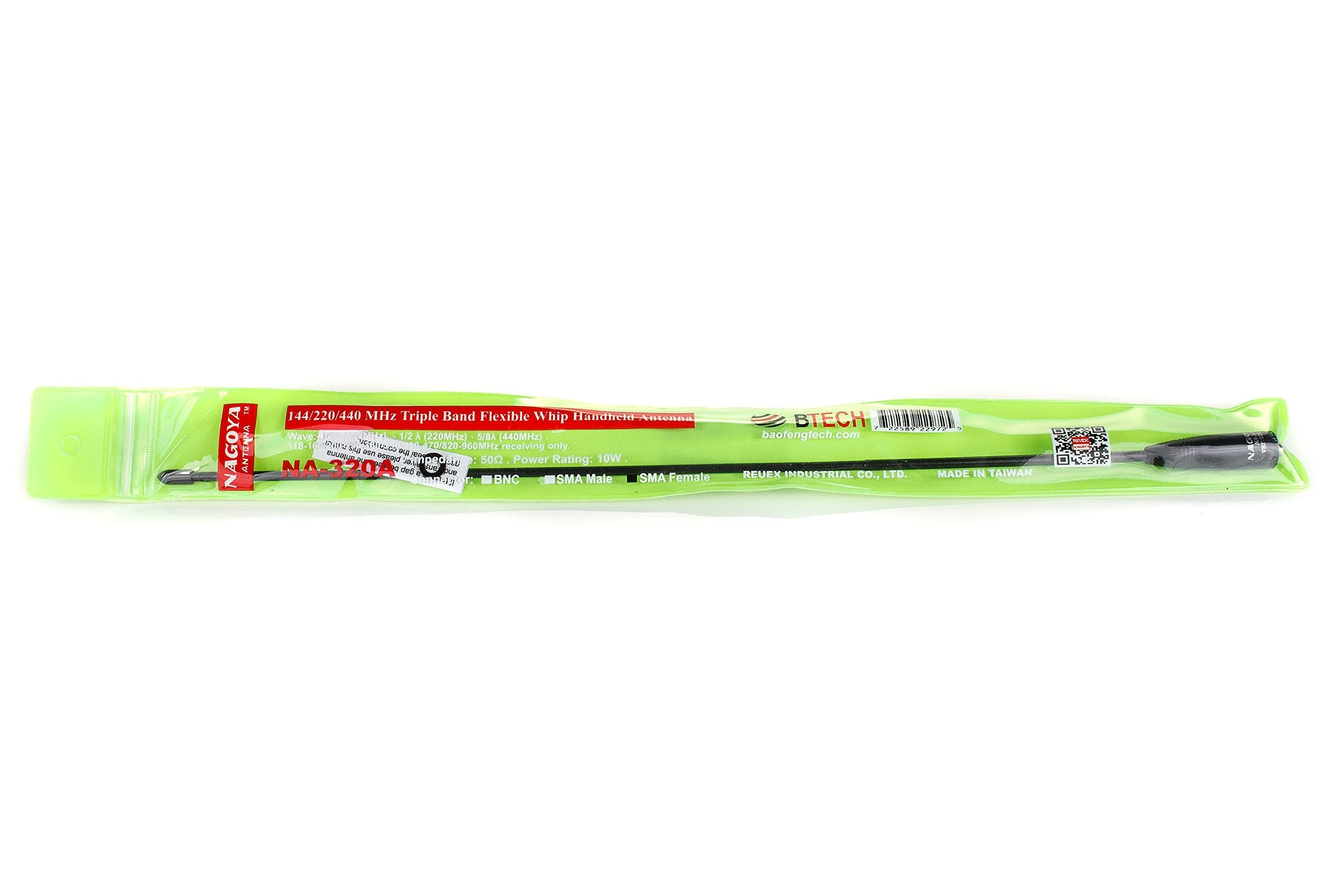 Authentic Genuine Nagoya NA-320A Triband HT Antenna 2M-1.25M-70CM (144-220-440Mhz) Antenna SMA-Female for BTECH and BaoFeng Radios Handheld Antenna NA-320A 17.7" VHF/220/UHF - Image 4