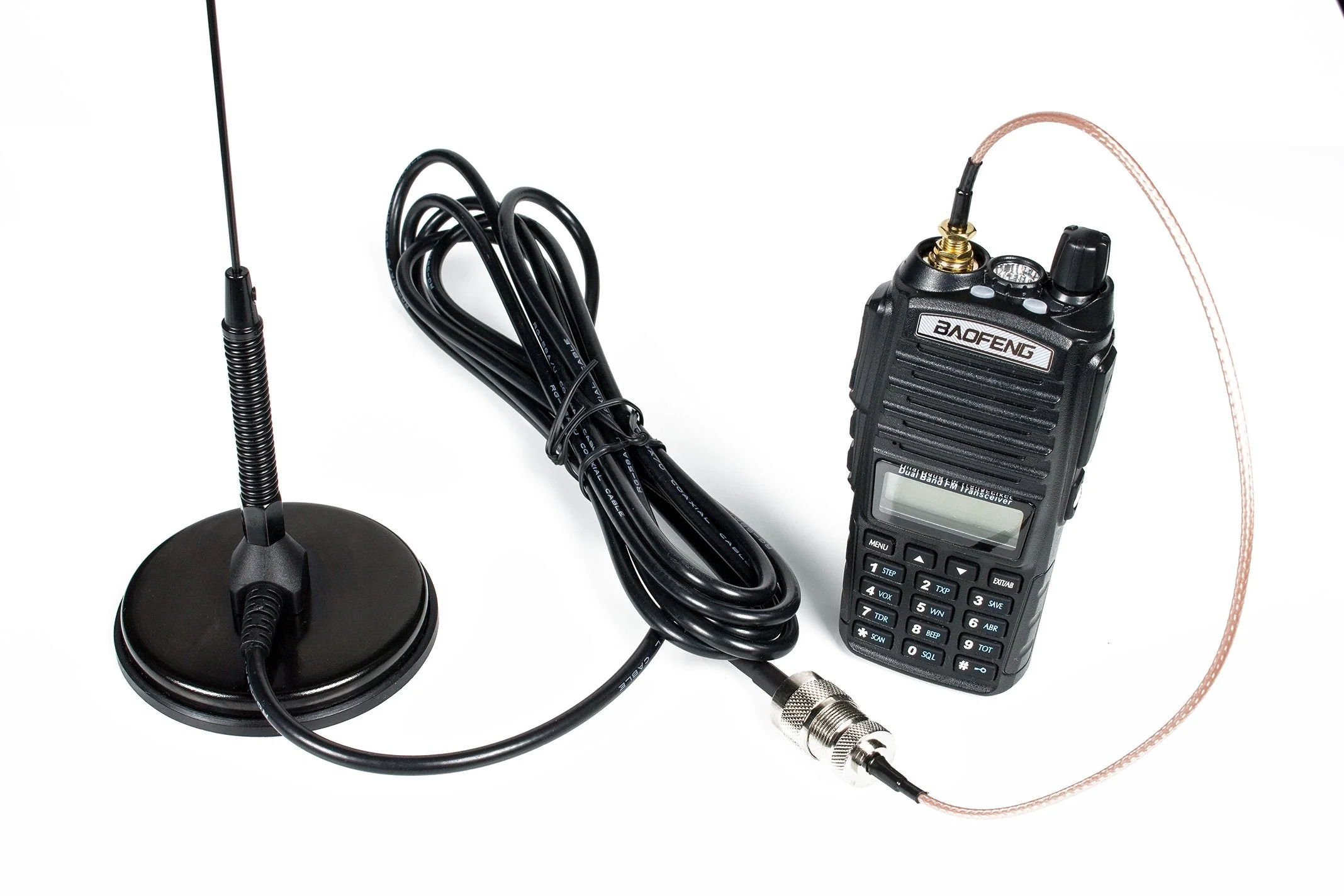 Authentic Genuine Nagoya UT-72 Super Loading Coil 20-Inch Magnetic Mount (Heavy Duty) VHF/UHF (144/430Mhz) Antenna PL-259, Includes Additional SMA Adaptor for BTECH and BaoFeng Handheld Radios UT-72 PL-259/SMA VHF/UHF - Image 3