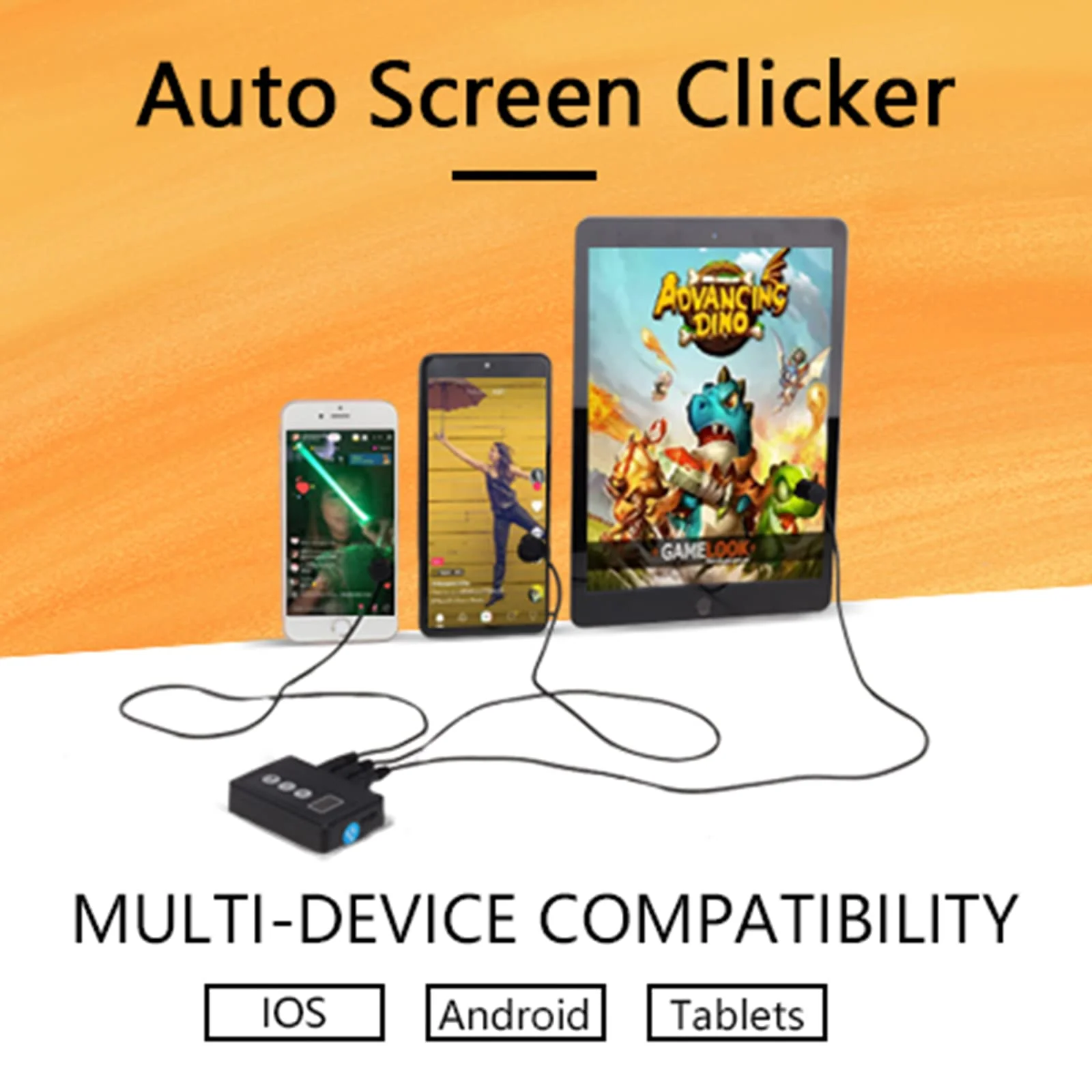Auto Clicker for iPhone iPad：Screen Device Automatic Tapper for Android IOS，Simulated Finger Continuous Clicking, Adjustable Speed Physical Clicker，Suitable for Games, Live Broadcasts Likes, Reward Tasks（1 Second Fastest 33 Times） (A1) A1 - Image 2