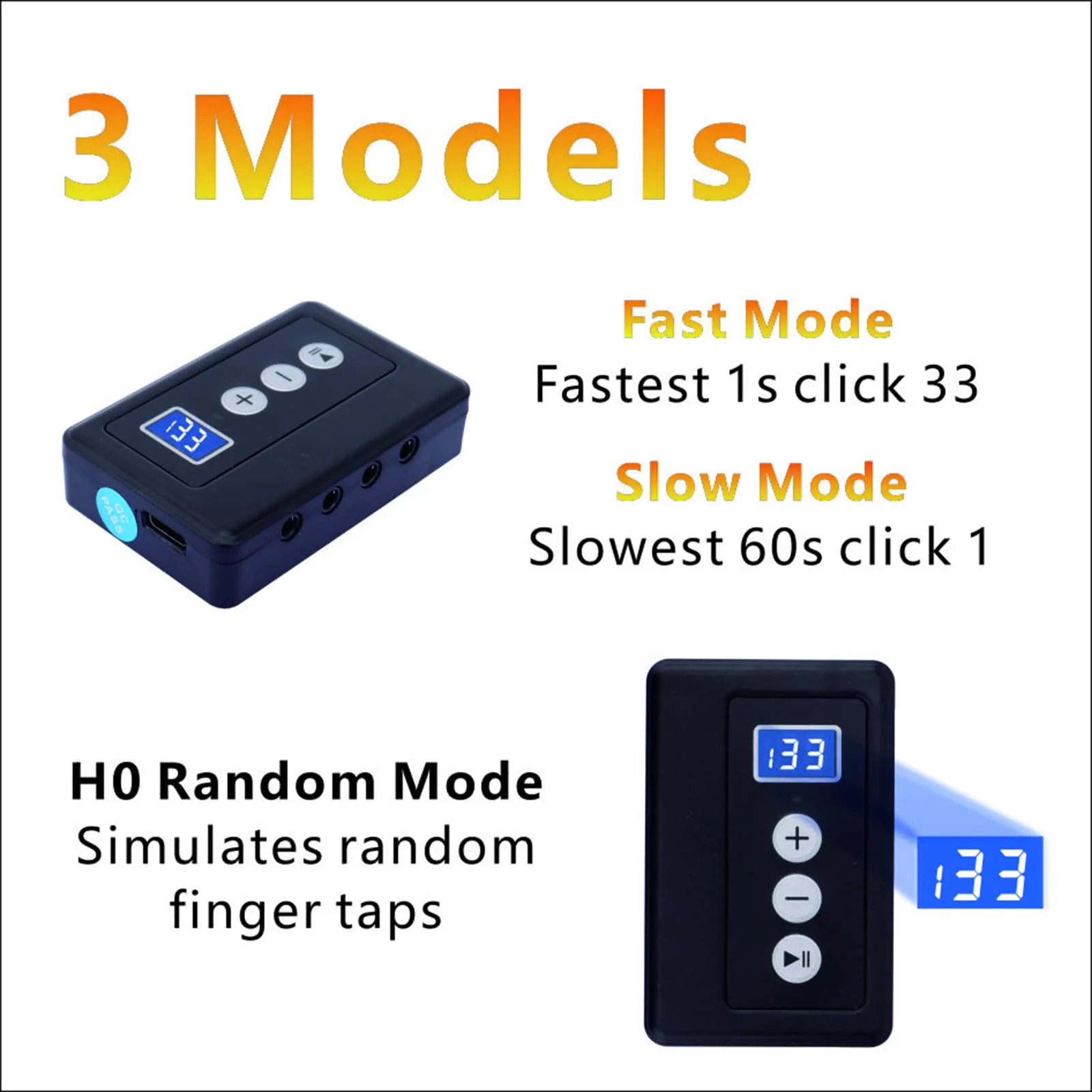 Auto Clicker for iPhone iPad：Screen Device Automatic Tapper for Android IOS，Simulated Finger Continuous Clicking, Adjustable Speed Physical Clicker，Suitable for Games, Live Broadcasts Likes, Reward Tasks（1 Second Fastest 33 Times） (A1) A1 - Image 4