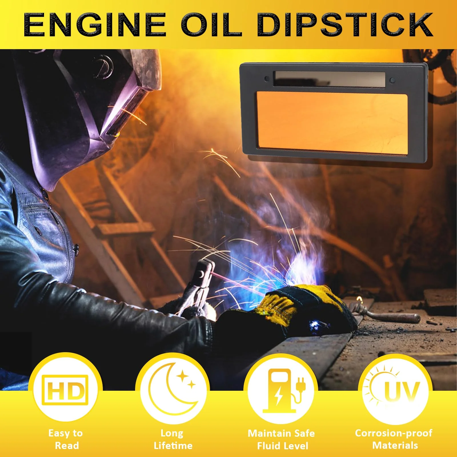 Auto Darkening Welding Lens, Shade 10 True Color Welding Lens Gold 2x4 1/4 Welding Lense for Sugar Scoop Welding Hood or Pancake Welding Hood - Image 7